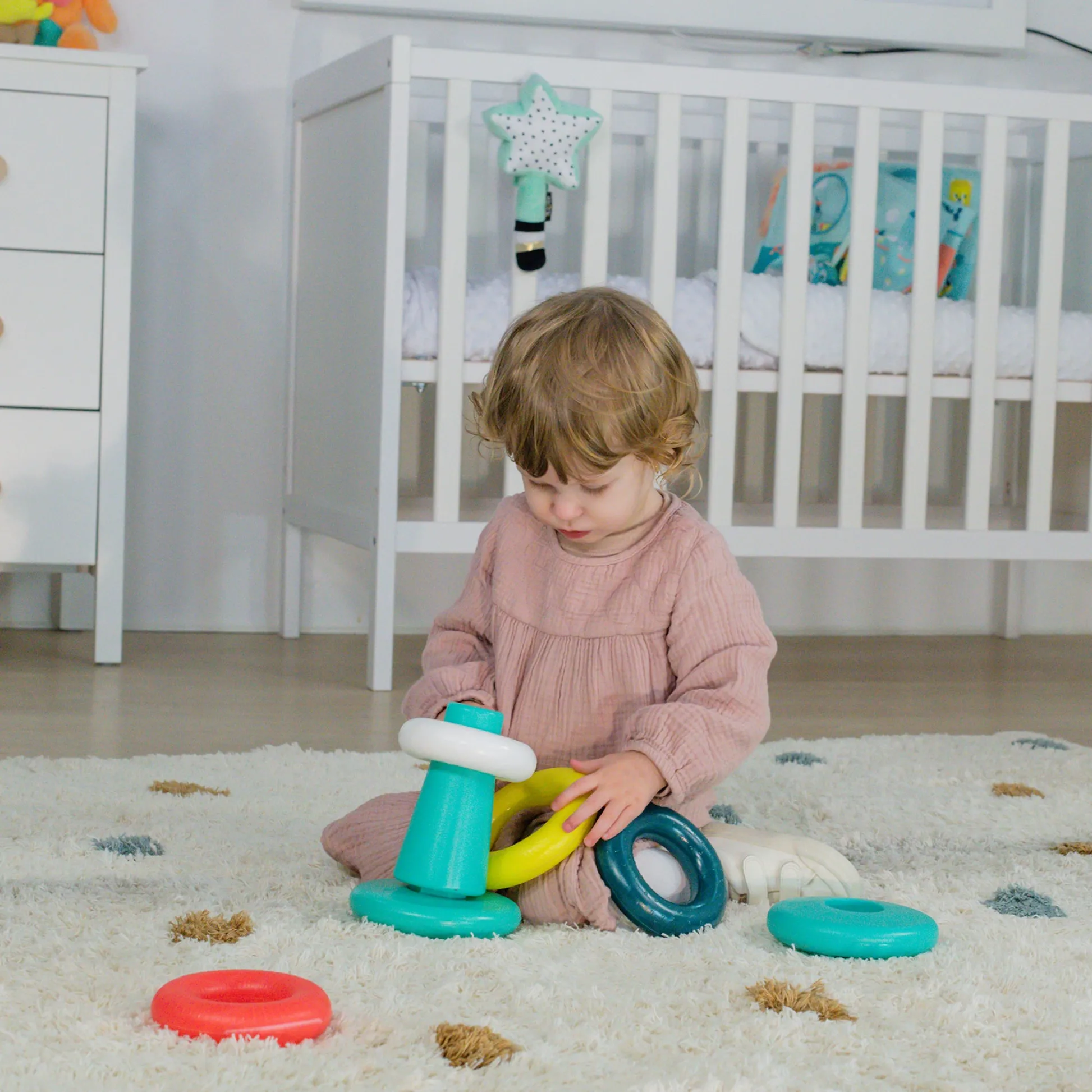 Educators Resource Miniland Feel to Learn: Stack & Roll Rings – Eco-Friendly Toy* Blocks, Sorting & Stacking Toys