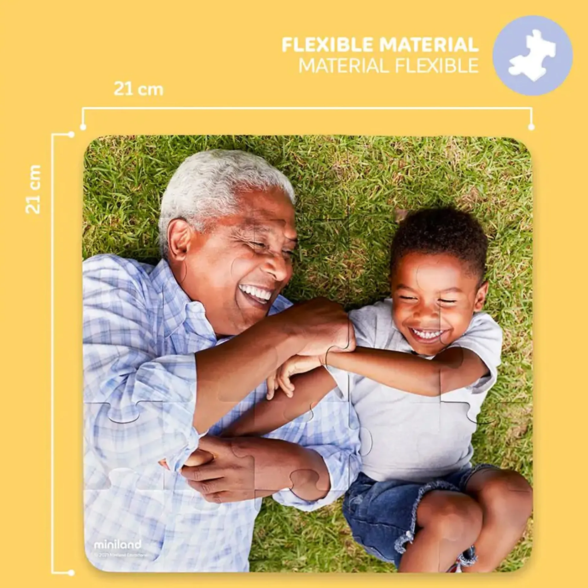Educators Resource Miniland Grandparents Diversity 4-Pack Jigsaw Puzzles - 25 pc* Puzzles|Social & Emotional Skills