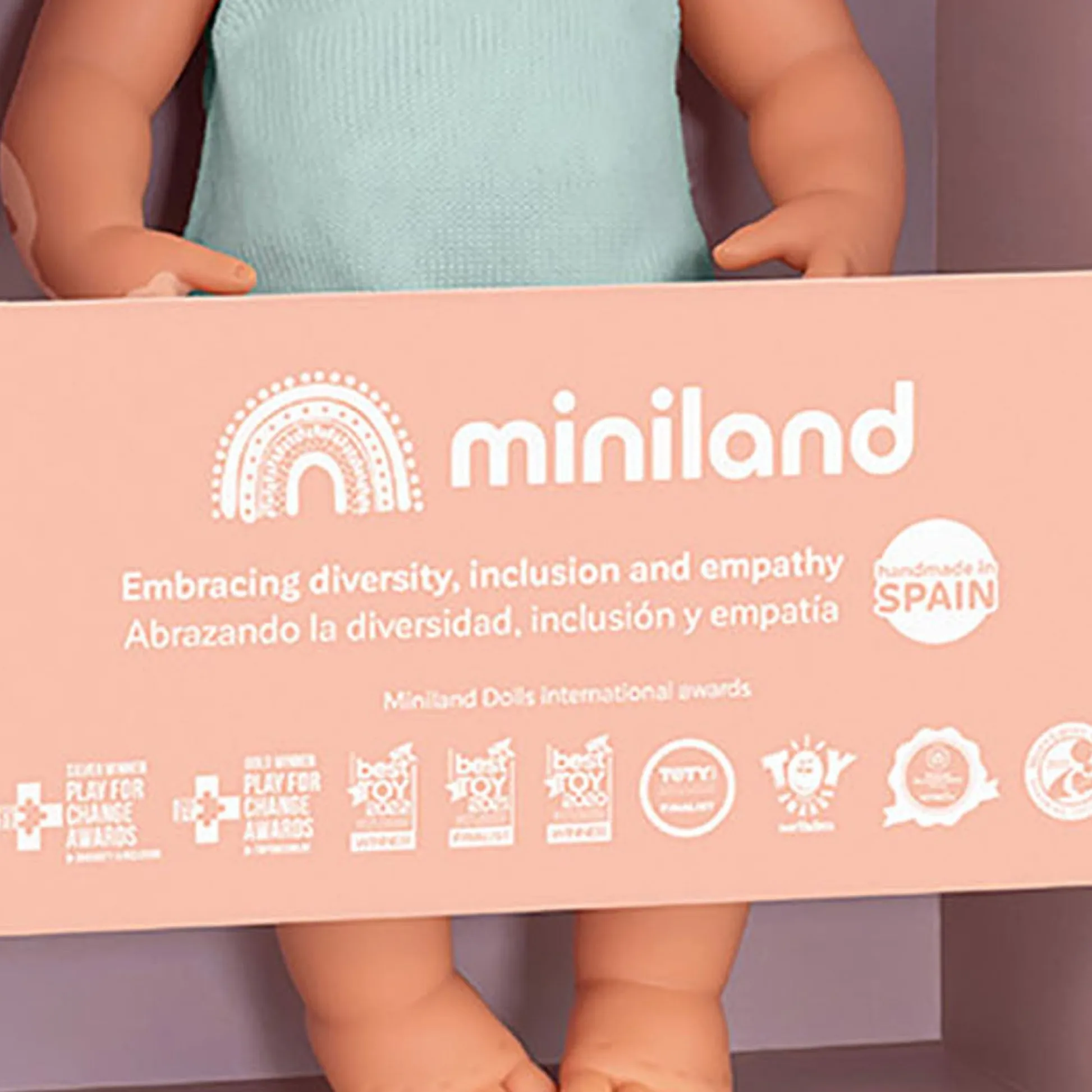 Educators Resource Miniland 15-inch Baby Doll with Vitiligo - Golden Locks* Baby Dolls|Stuffed Animals & Plush Toys