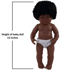 Educators Resource Miniland 15-inch Playful Pals Baby Doll - Dark Hair* Baby Dolls|Stuffed Animals & Plush Toys
