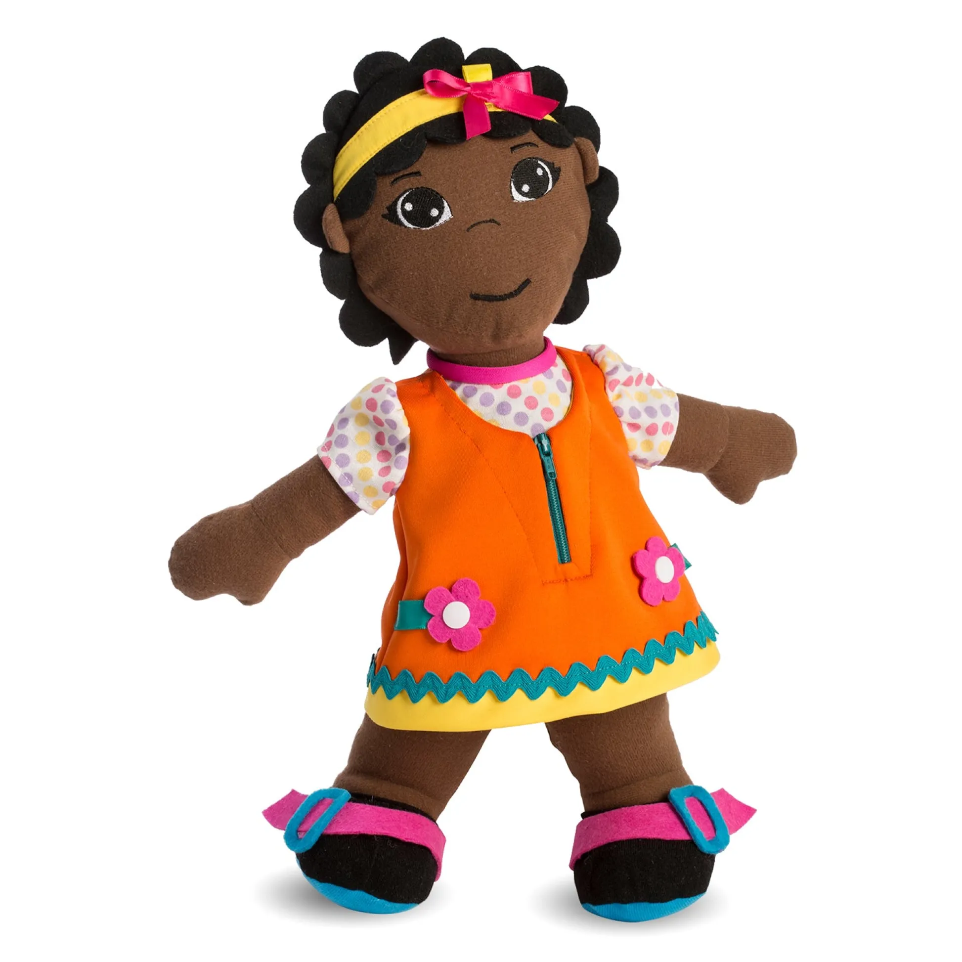 Educators Resource Miniland Multicultural Fastening Dolls - African Girl - Educational Toy* Interactive Dolls & Pets|Stuffed Animals & Plush Toys