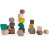 Educators Resource Miniland Towering Wooden Stones - 18-Piece Eco-Friendly Building Set* Wood & Jumbo Blocks