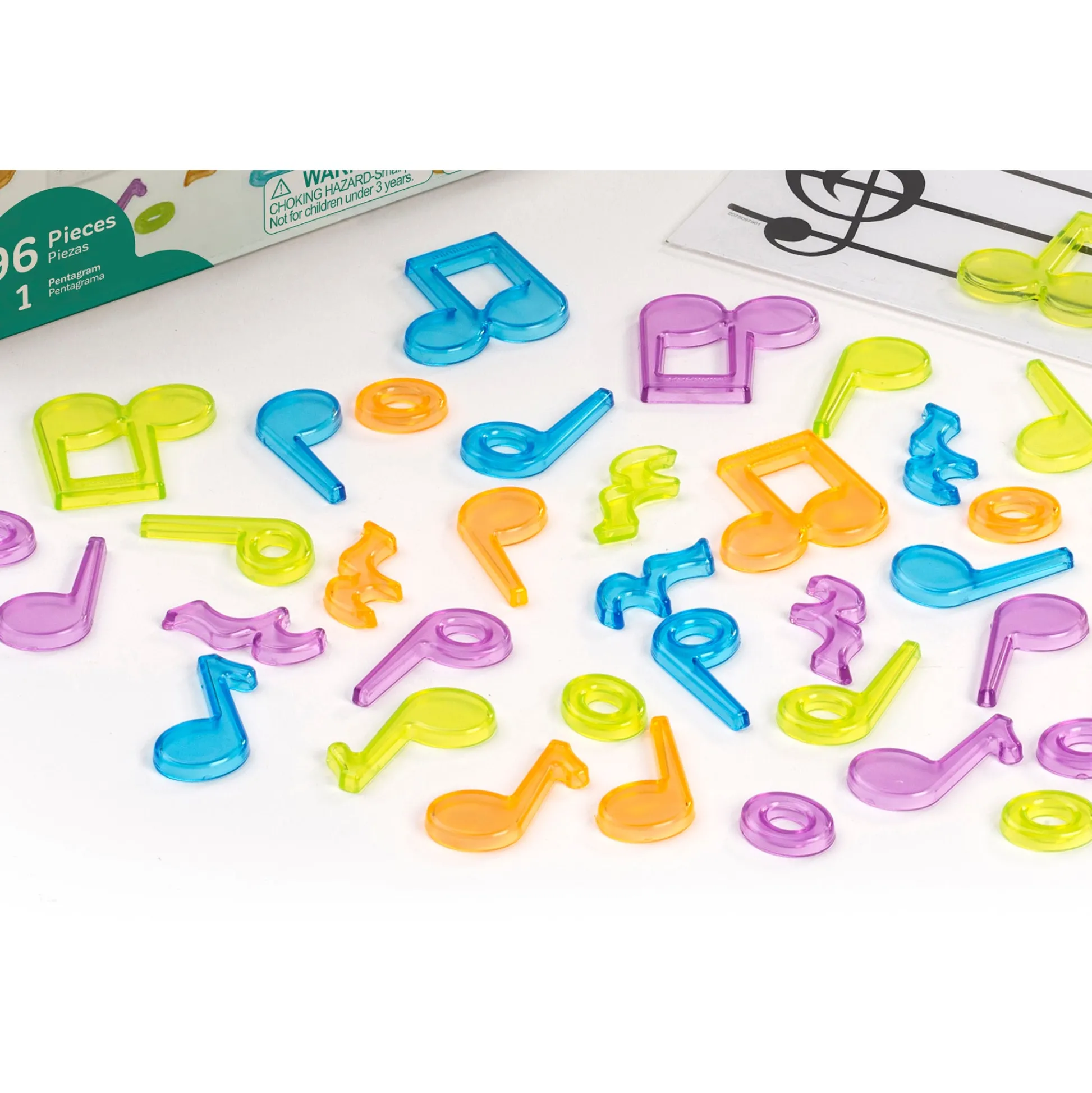 Educators Resource Miniland Translucent Musical Counters - Vibrant Note-Shaped Pieces for Early Learning* Musical & Sound Toys|Musical Toys & Instruments