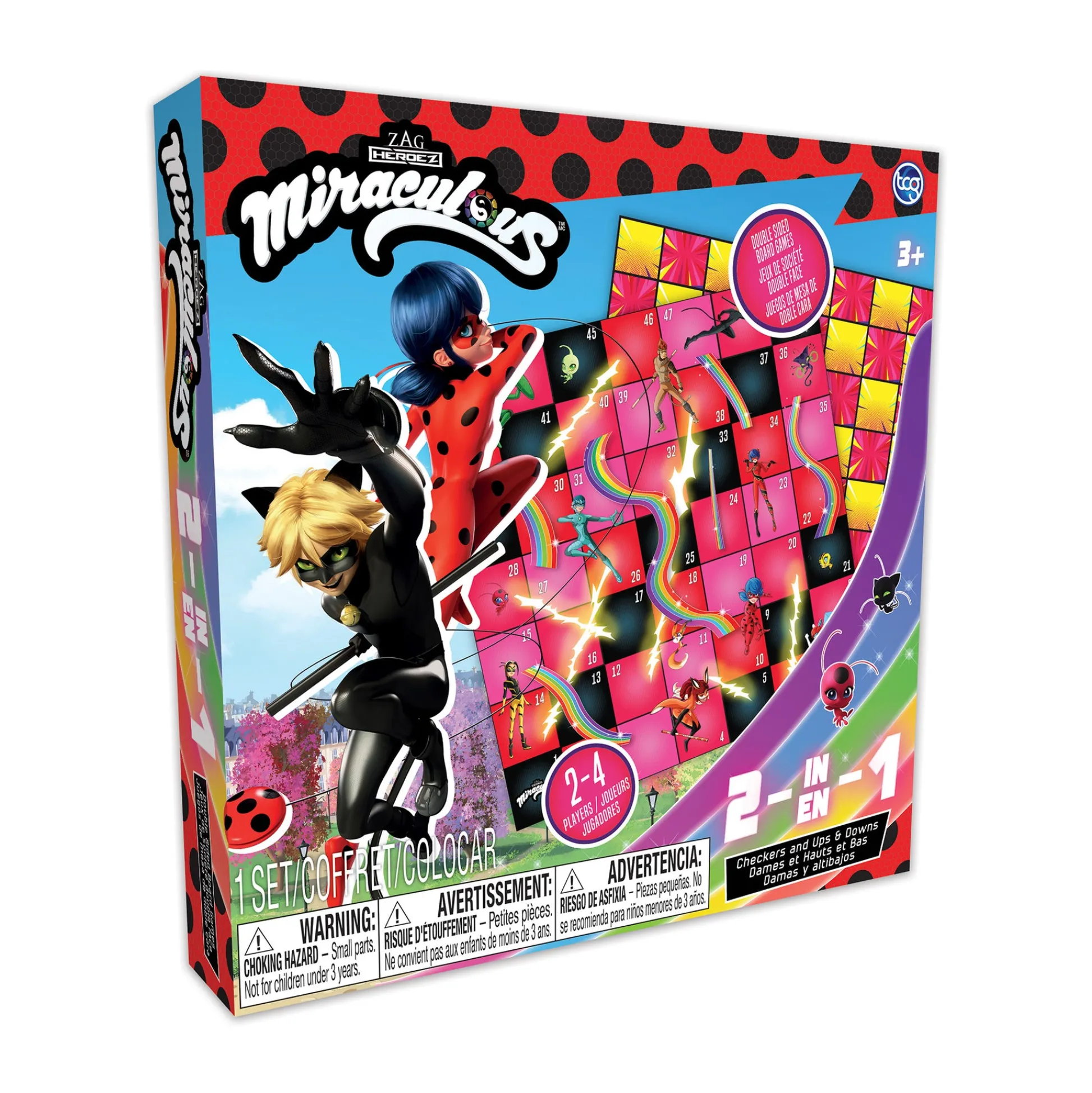 The Distribution Solutions Miraculous Ladybug 2-in-1 Board Game Set* Role-Playing Games|Board Games