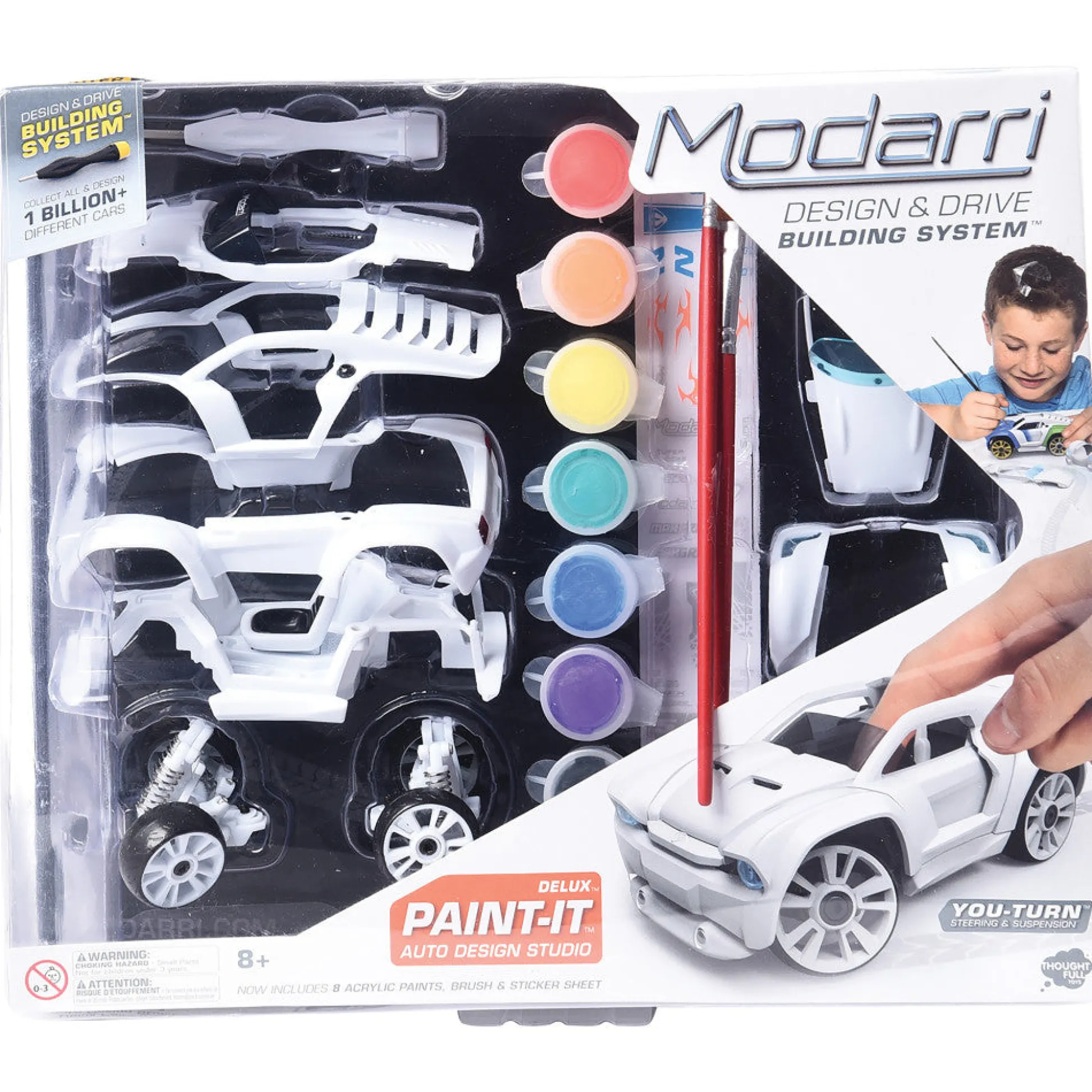 Flat River Group Modarri Deluxe Paint It Auto Design Studio - Creative Car Customization Kit for Kids* Drawing, Color & Painting