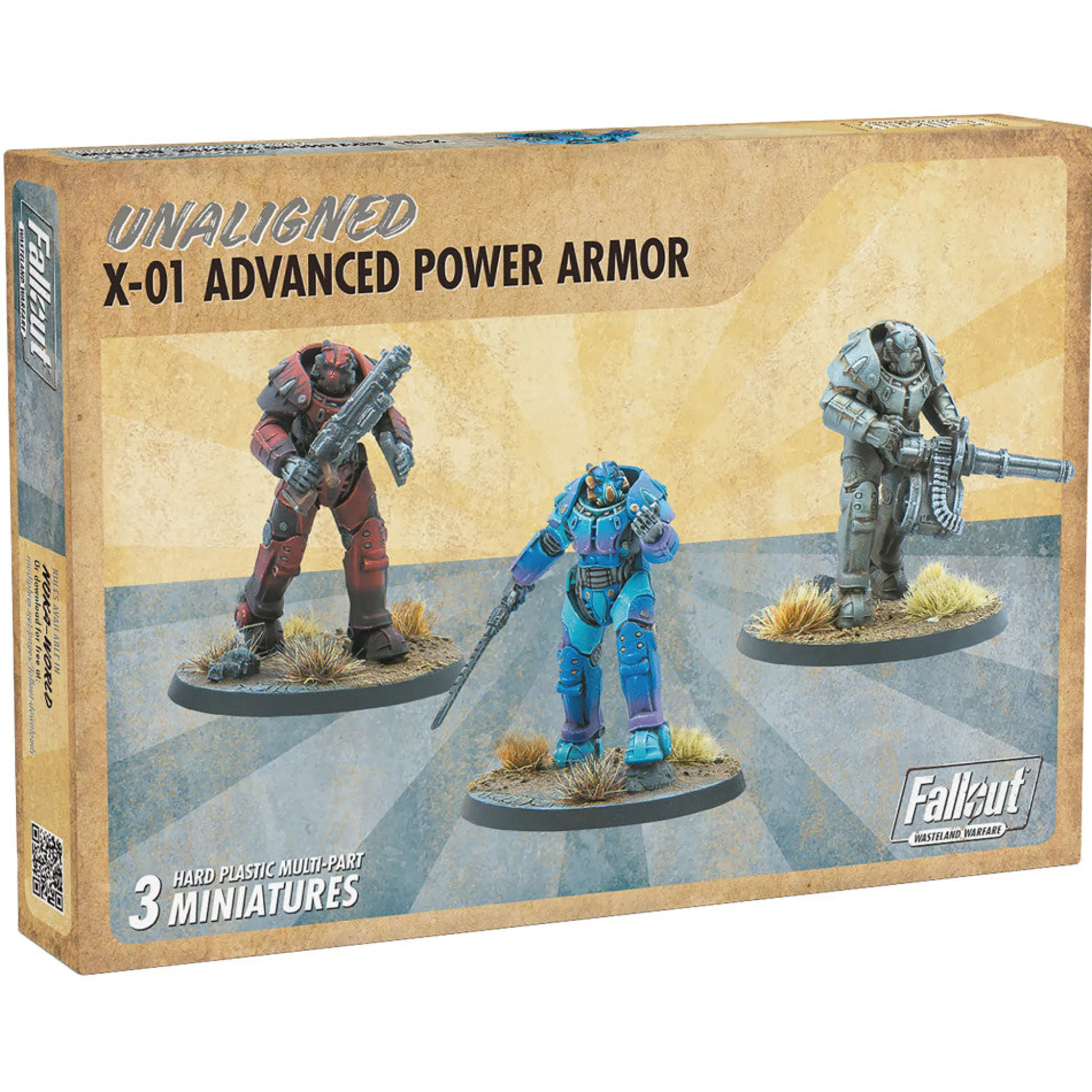 Flat River Group Modiphius Entertainment Fallout: Wasteland Warfare 32mm X-01 Power Armor Mini Figures* Miniature Figures & Games