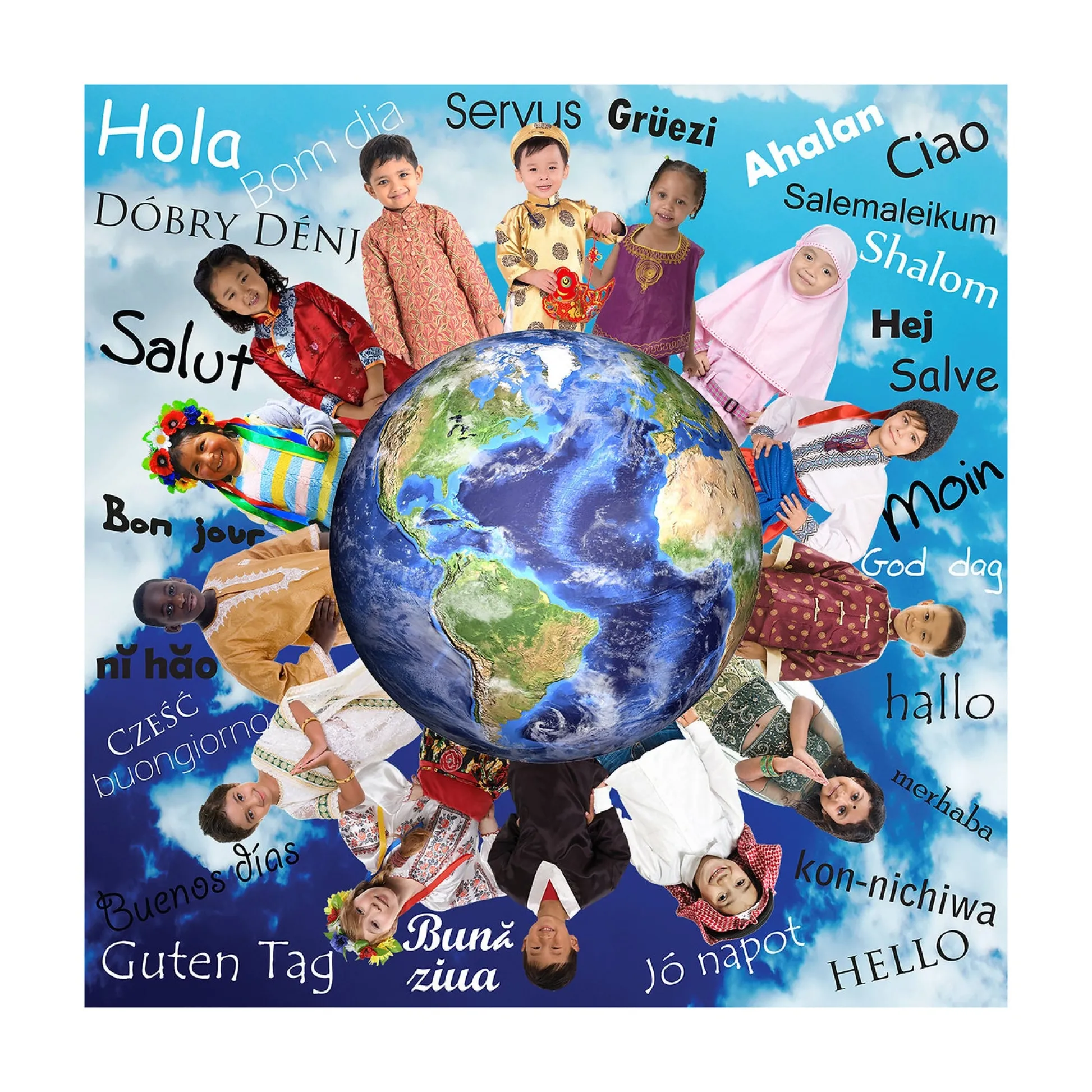 Educators Resource MOJO Hello World! 48pc Jumbo Photographic Floor Puzzle* Puzzles|Social & Emotional Skills