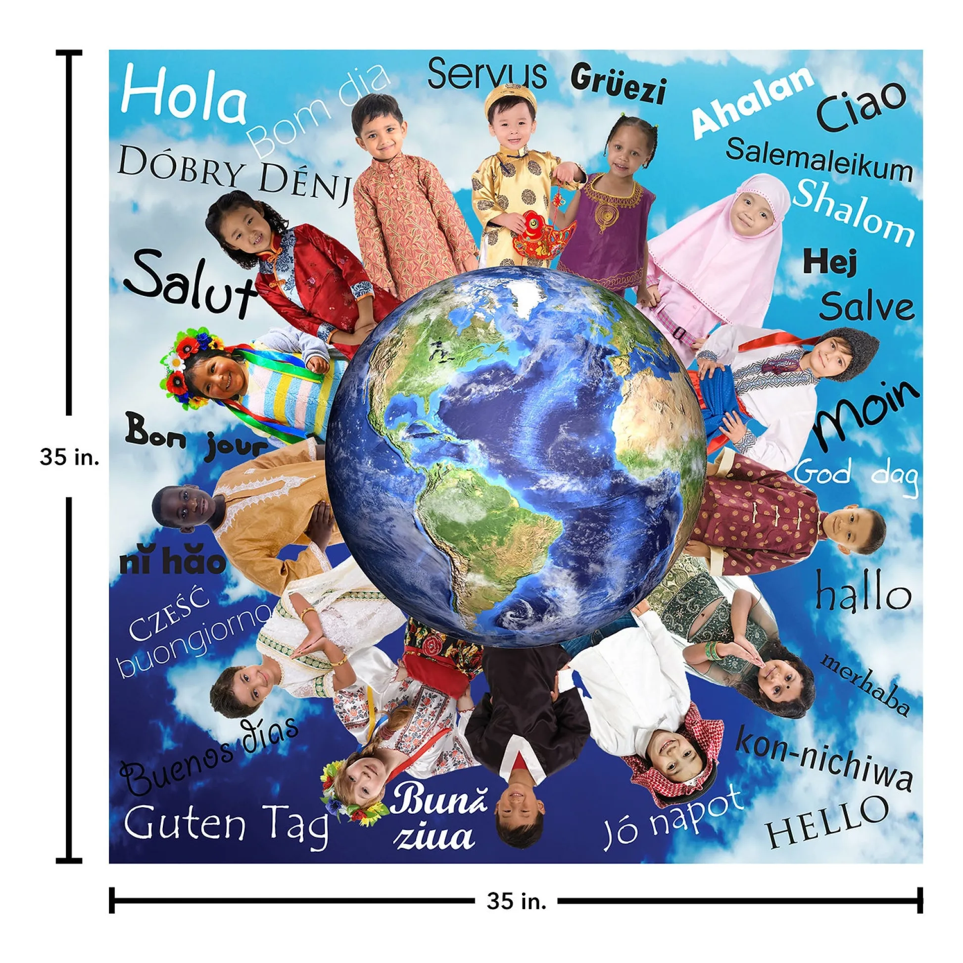 Educators Resource MOJO Hello World! 48pc Jumbo Photographic Floor Puzzle* Puzzles|Social & Emotional Skills