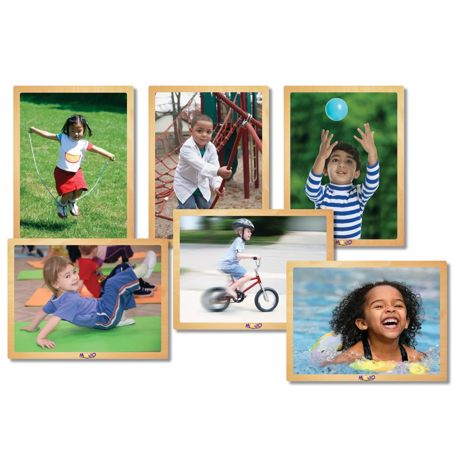 Educators Resource MOJO Kids in Motion 6-Pack Wooden Puzzles - Varied pc* Puzzles