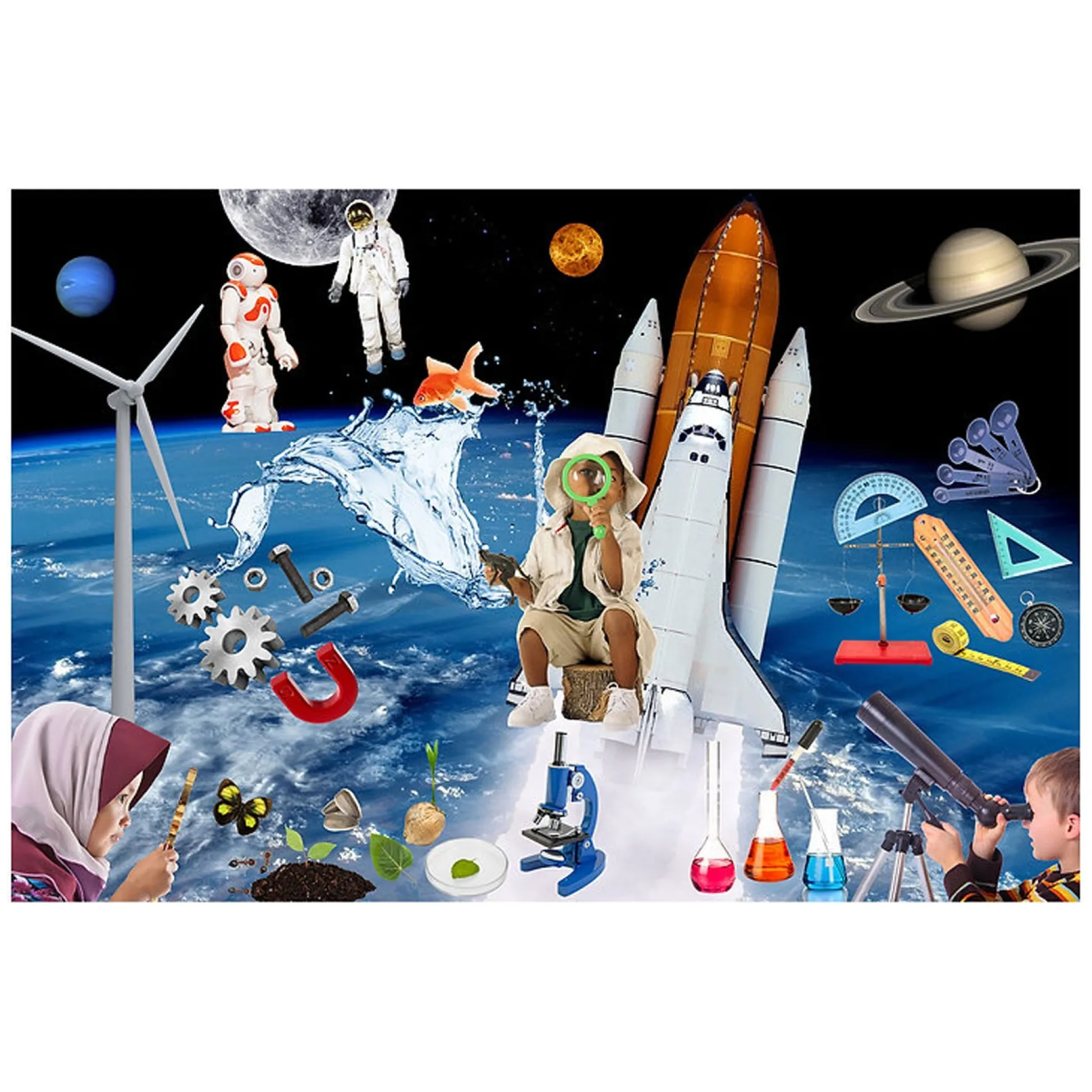Educators Resource Mojo Science Discovery 48-Piece Jumbo Photographic Floor Puzzle* Puzzles