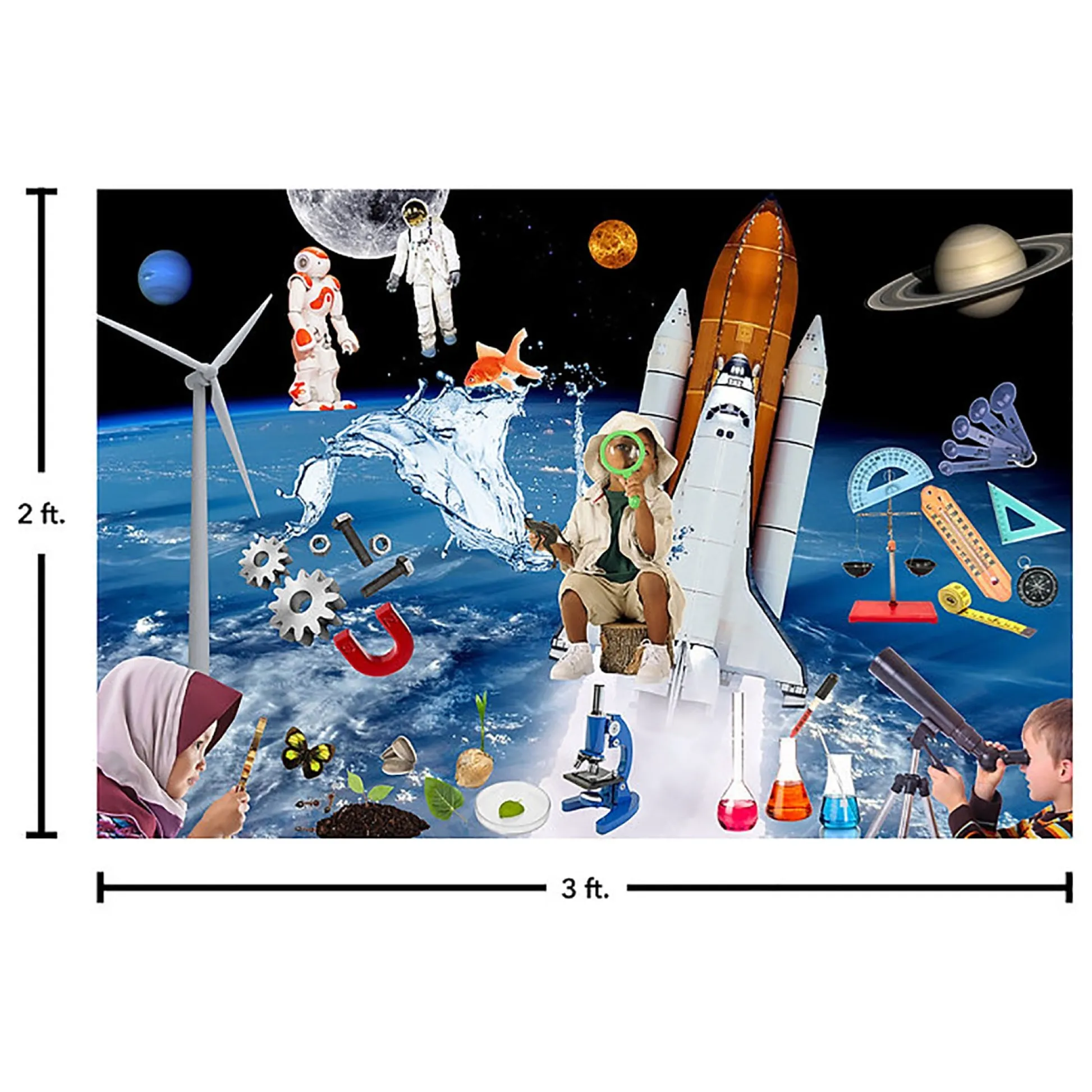 Educators Resource Mojo Science Discovery 48-Piece Jumbo Photographic Floor Puzzle* Puzzles