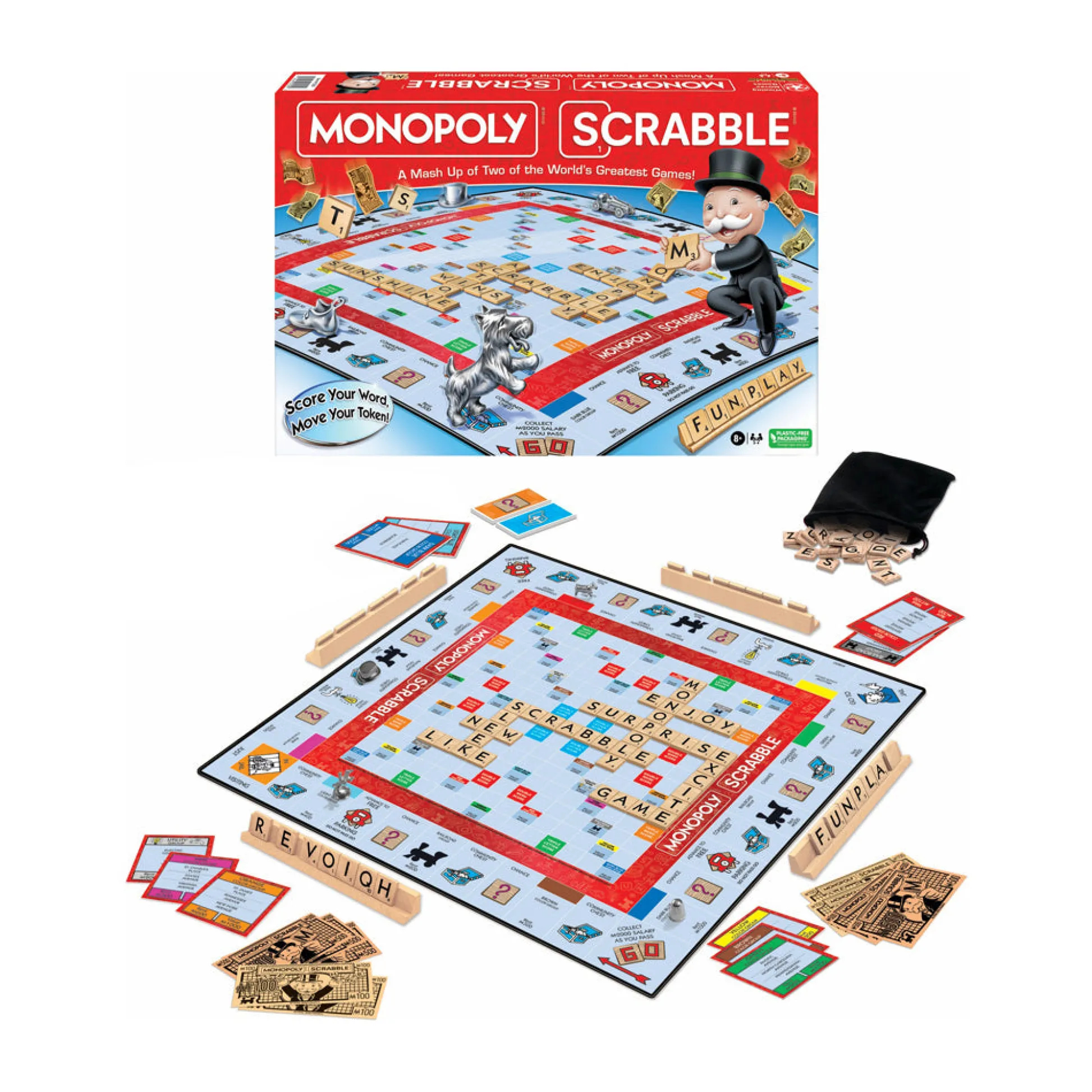 AreYouGame Monopoly Scrabble Hybrid Board Game by Winning Moves* Reading, Writing & Speech|Board Games