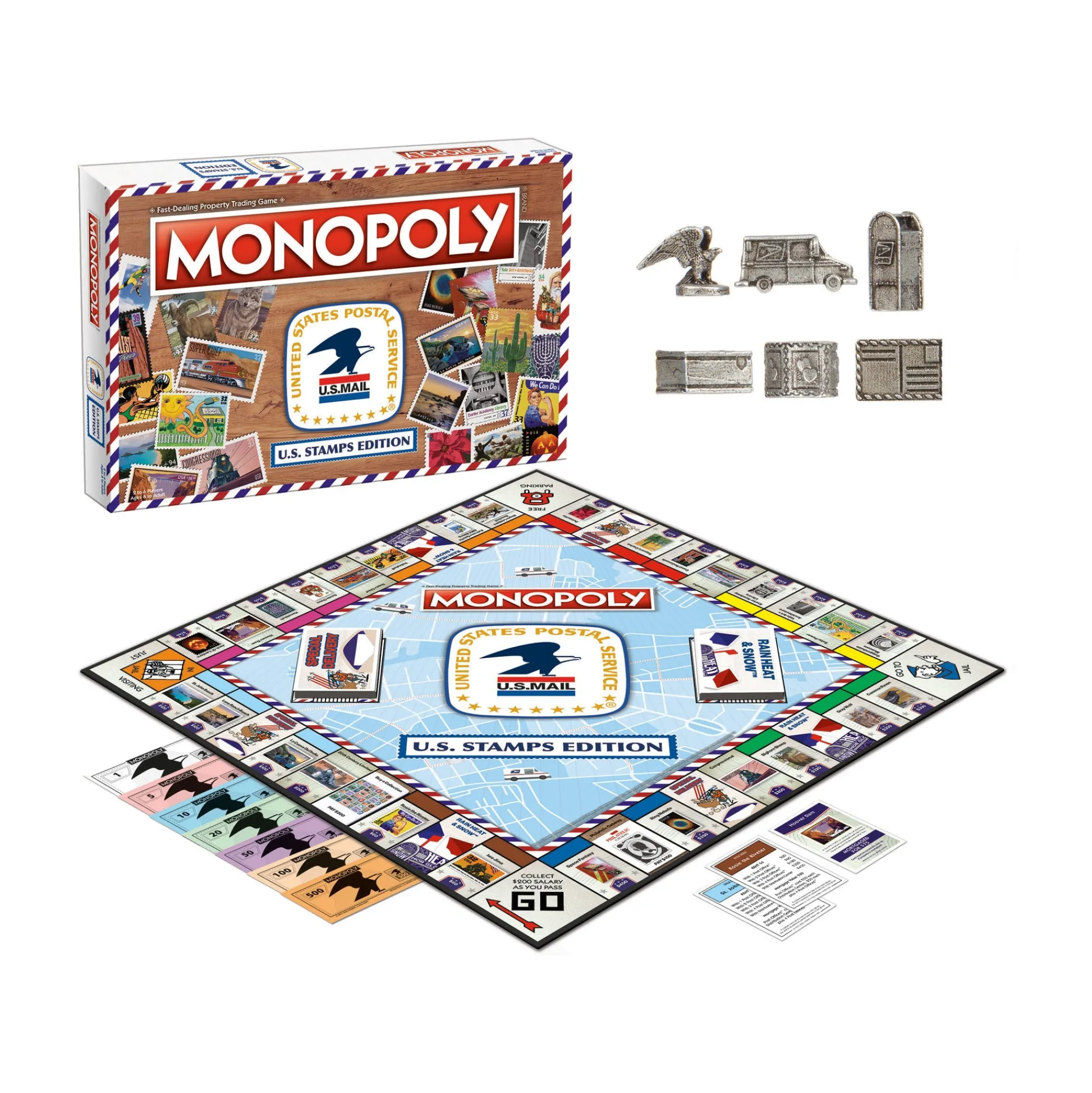 AreYouGame Monopoly U.S. Stamps Edition Collectible Board Game* Role-Playing Games|Board Games