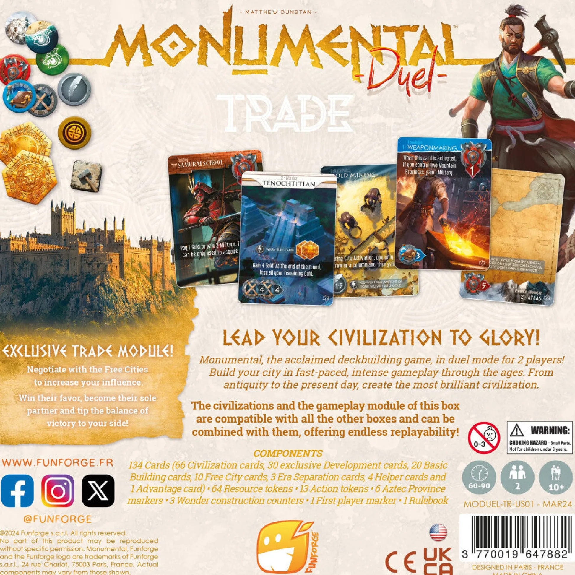 Flat River Group Monumental Duel: Trade - Epic Civilization Board Game for Two* Role-Playing Games|Board Games