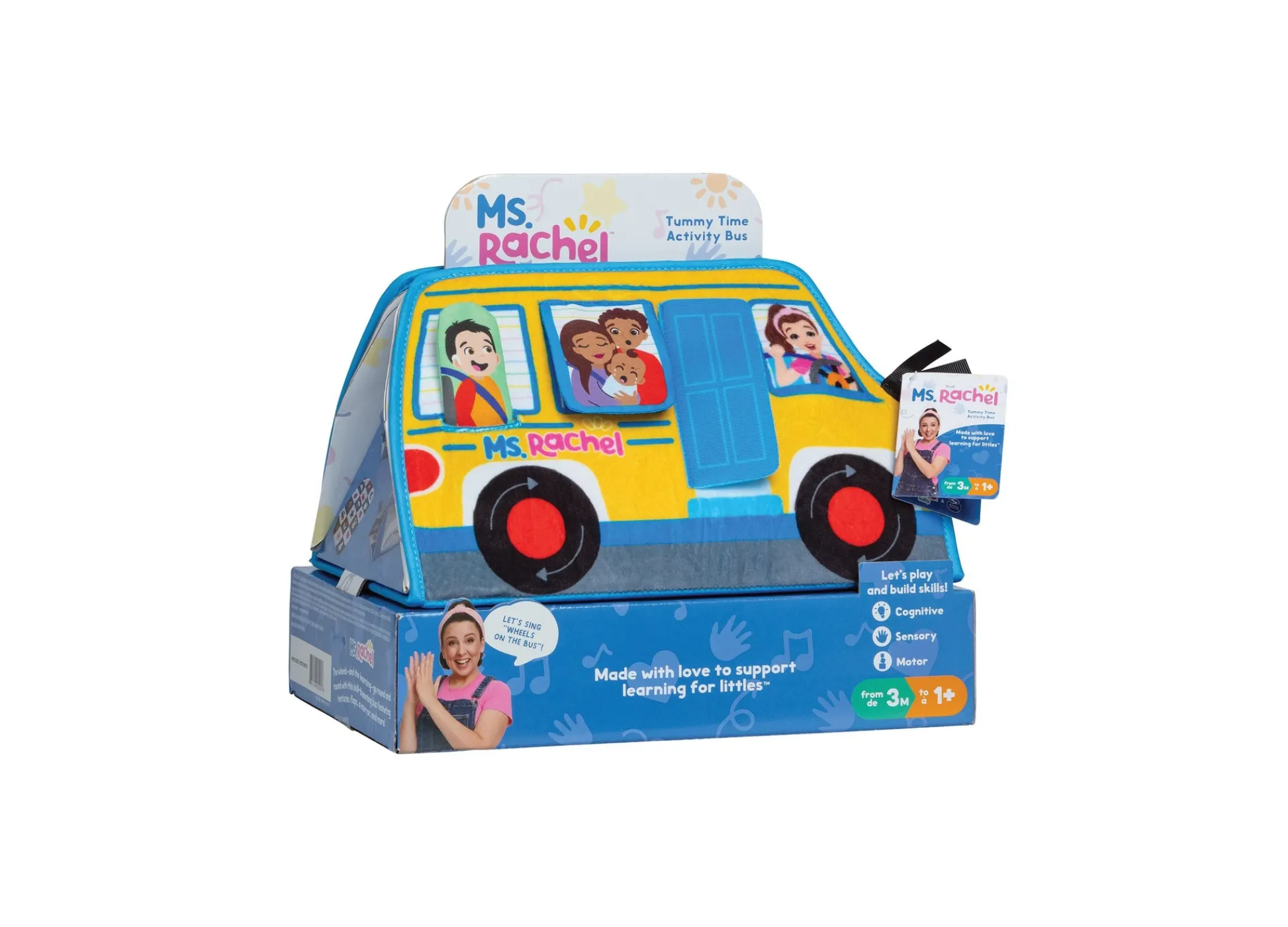 Macy's - Supplier Ms. Rachel Official Tummy Time Activity Bus - Interactive Playset* Preschool Pals|Developmental Toys
