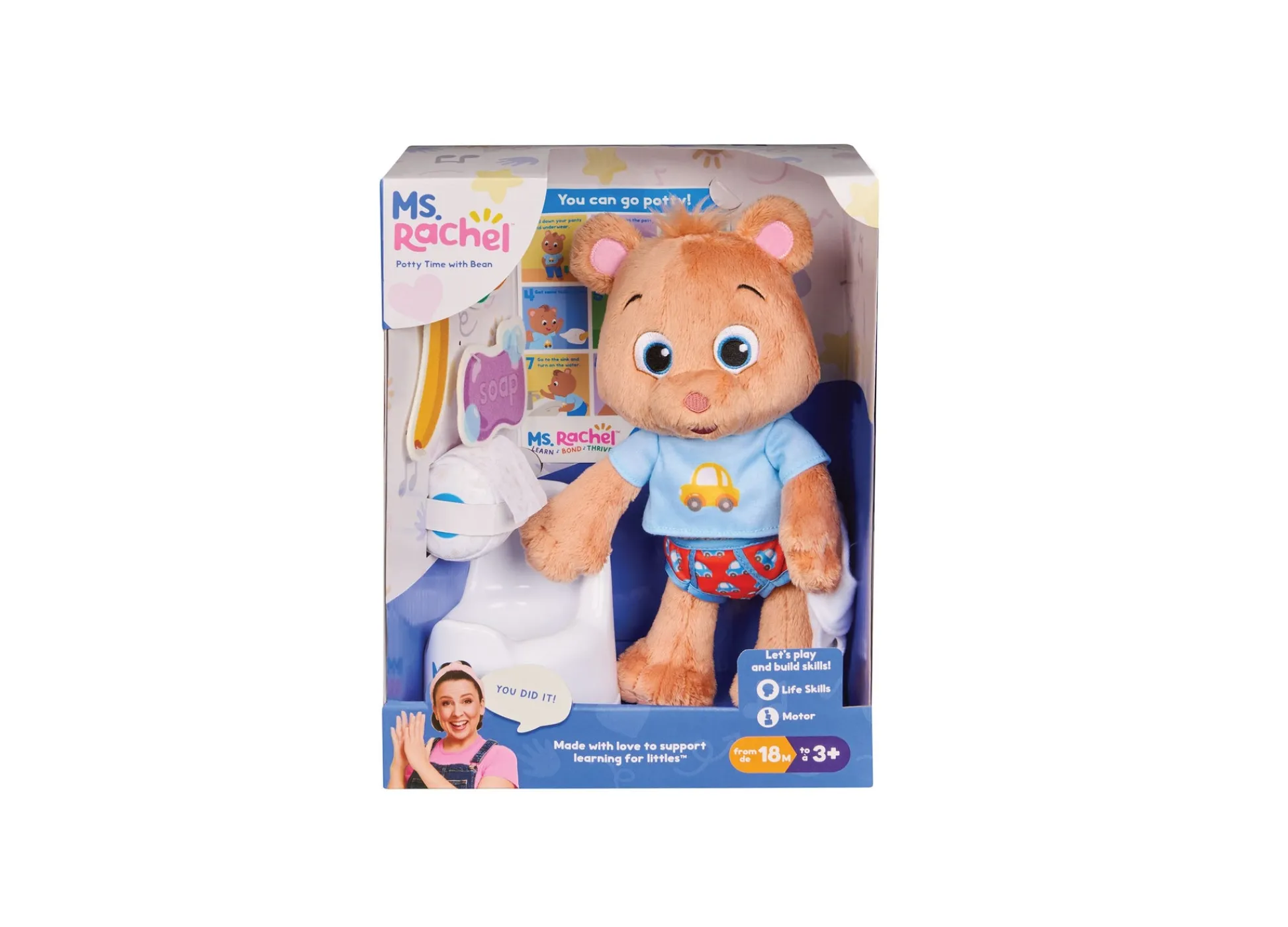 Macy's - Supplier Ms. Rachel Potty Time with Bean Bear Plush Toy - Interactive Potty Training Set* Preschool Education Toys & Activities|Preschool Pals