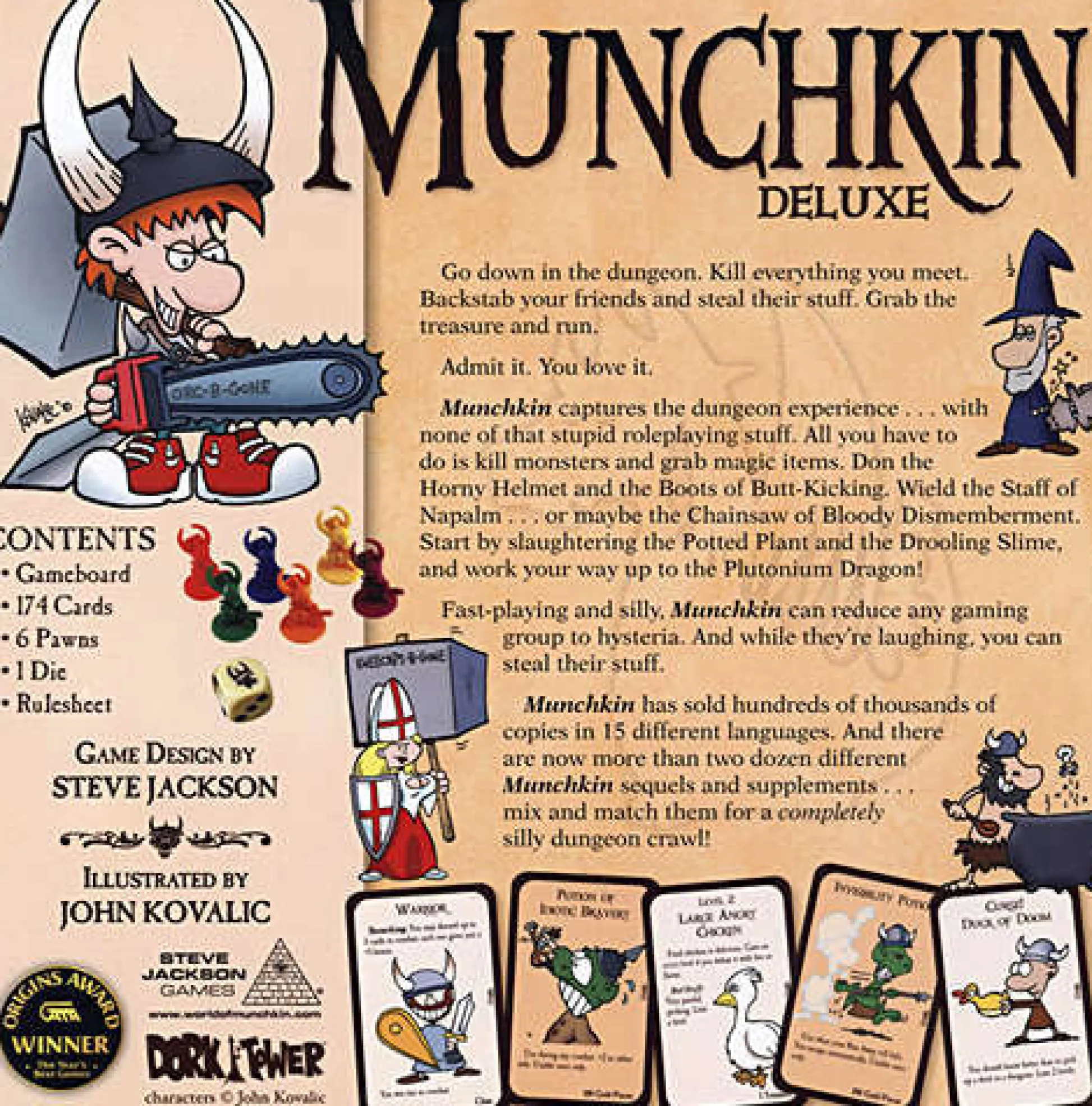 Calendar Holdings, LLC Munchkin Deluxe Edition Dungeon Adventure Board Game* Role-Playing Games|Board Games