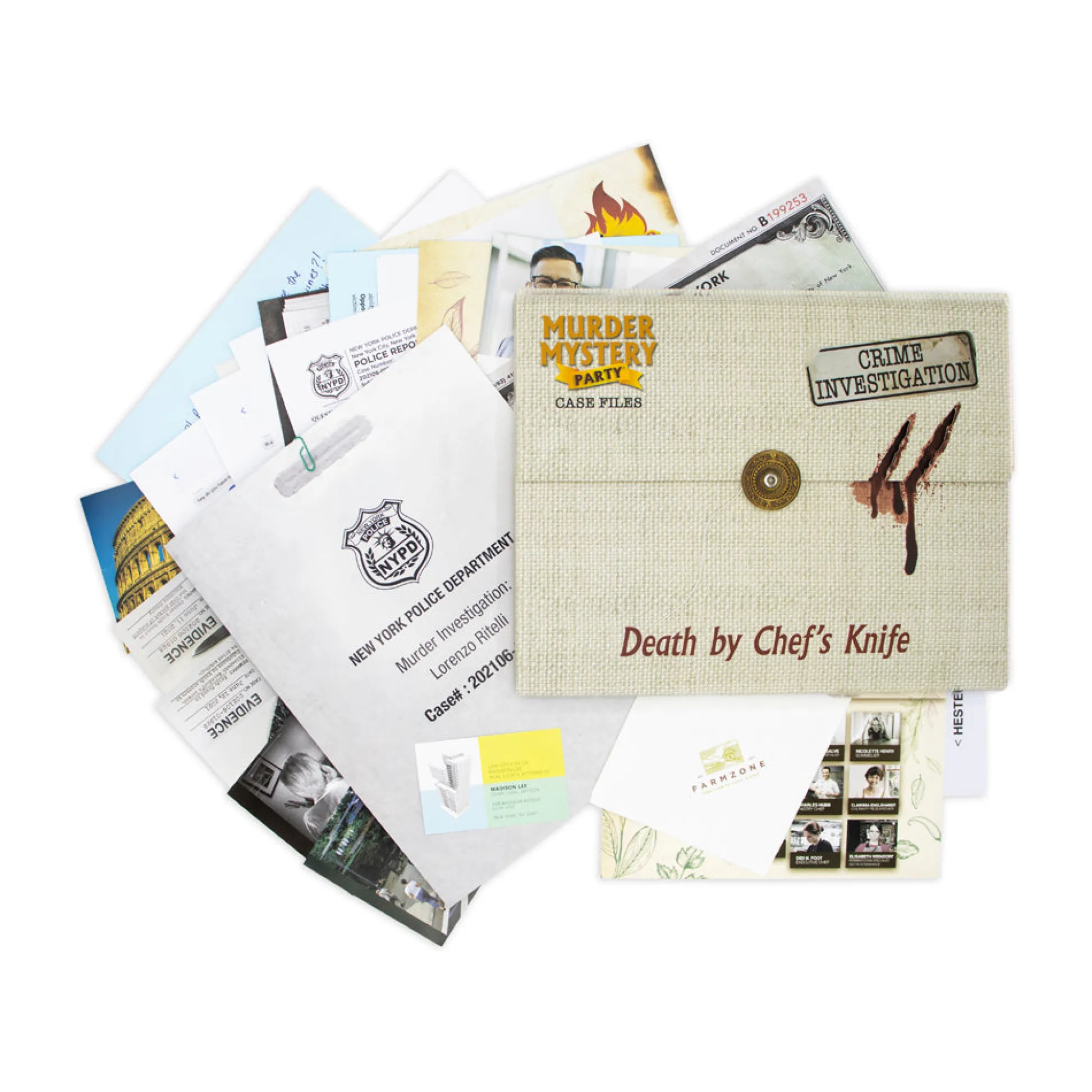 AreYouGame Murder Mystery Party Case Files: Death By Chef's Knife Interactive Game* Board Games|Role-Playing Games