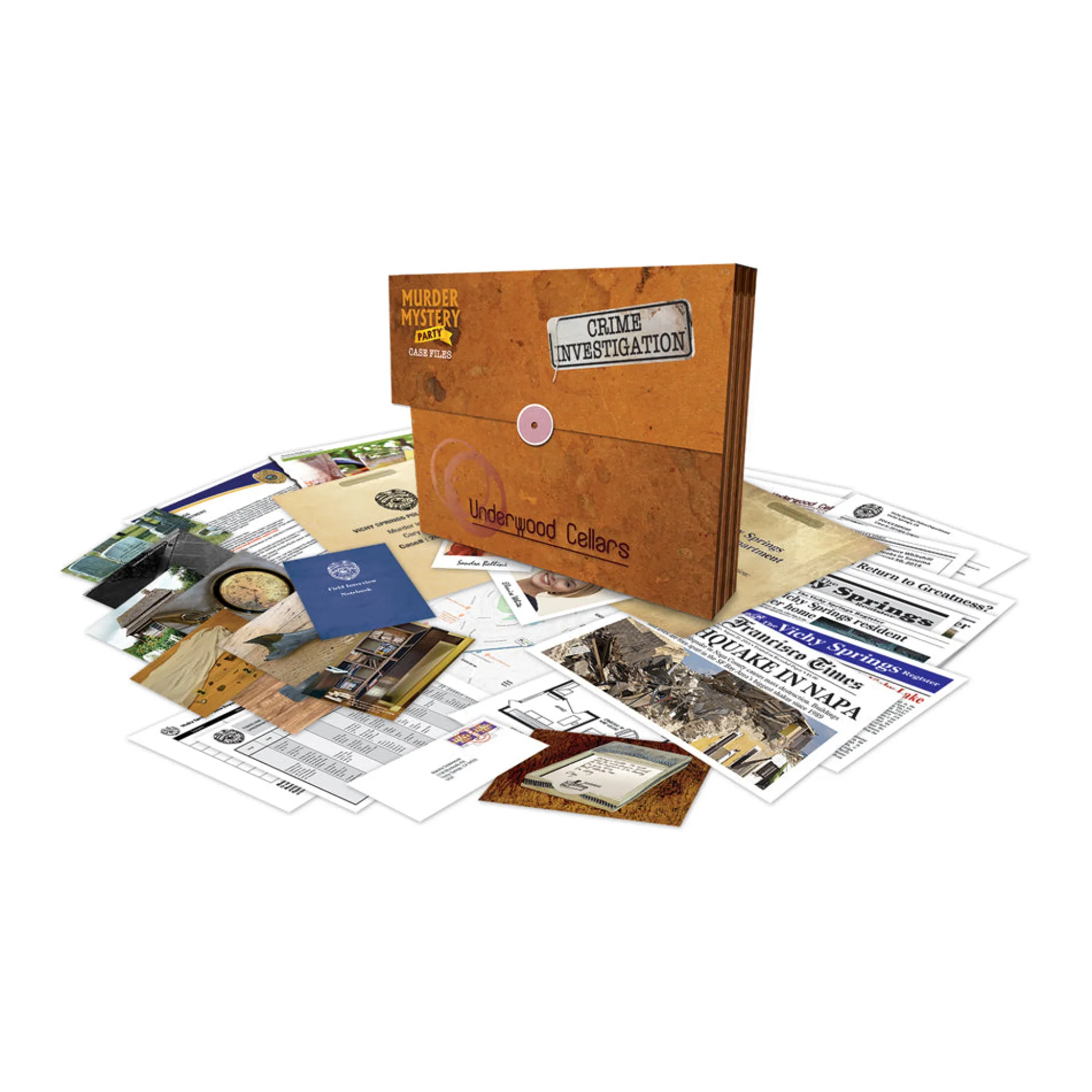 AreYouGame Murder Mystery Party Case Files: Underwood Cellars Interactive Detective Game* Board Games|Role-Playing Games
