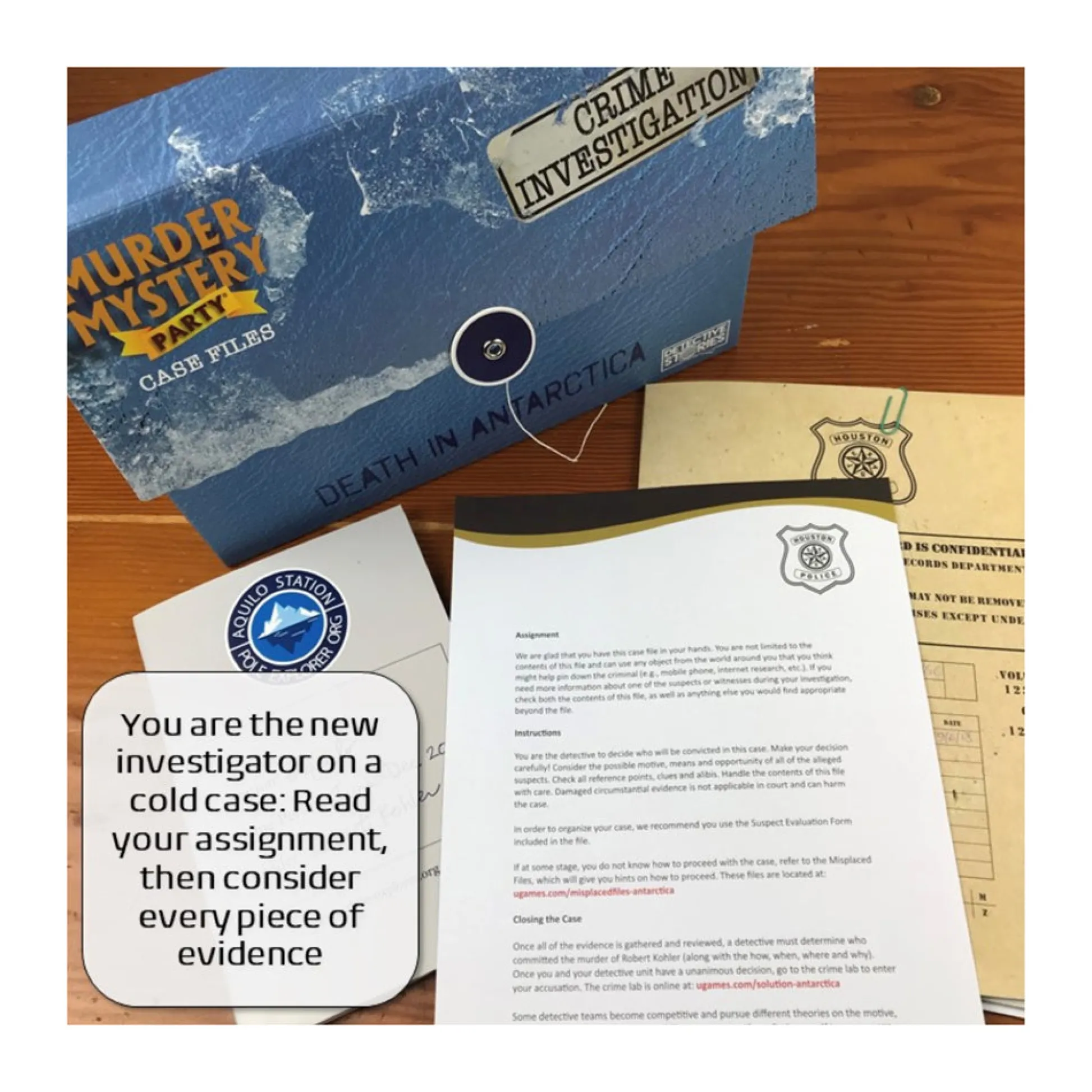 AreYouGame Murder Mystery Party Case Files: Death in Antarctica Investigation Game* Board Games|Role-Playing Games