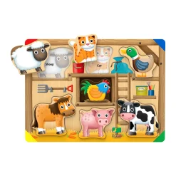 AreYouGame My First Lift & Learn Puzzle - On the Farm - 7 pc* Puzzles