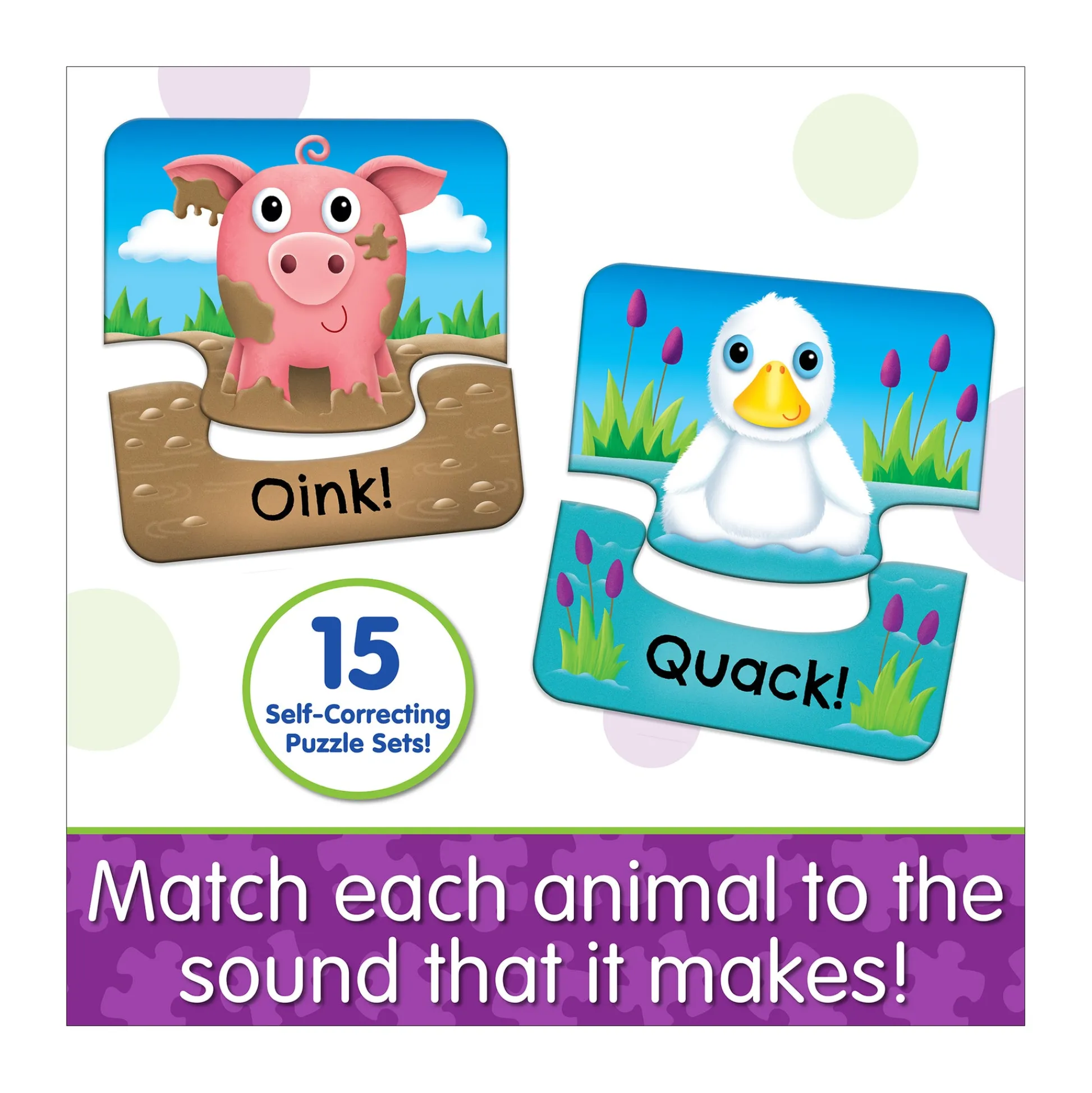 AreYouGame My First Match It! - Discover Animal Sounds Puzzle Game* Toddler & Preschool Games & Puzzles|Puzzles