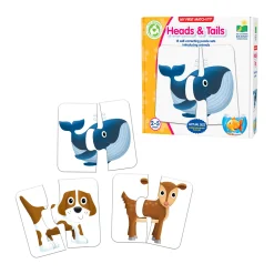 AreYouGame My First Match It! - Heads & Tails - Animal Puzzle Game* Puzzles|Preschool Education Toys & Activities