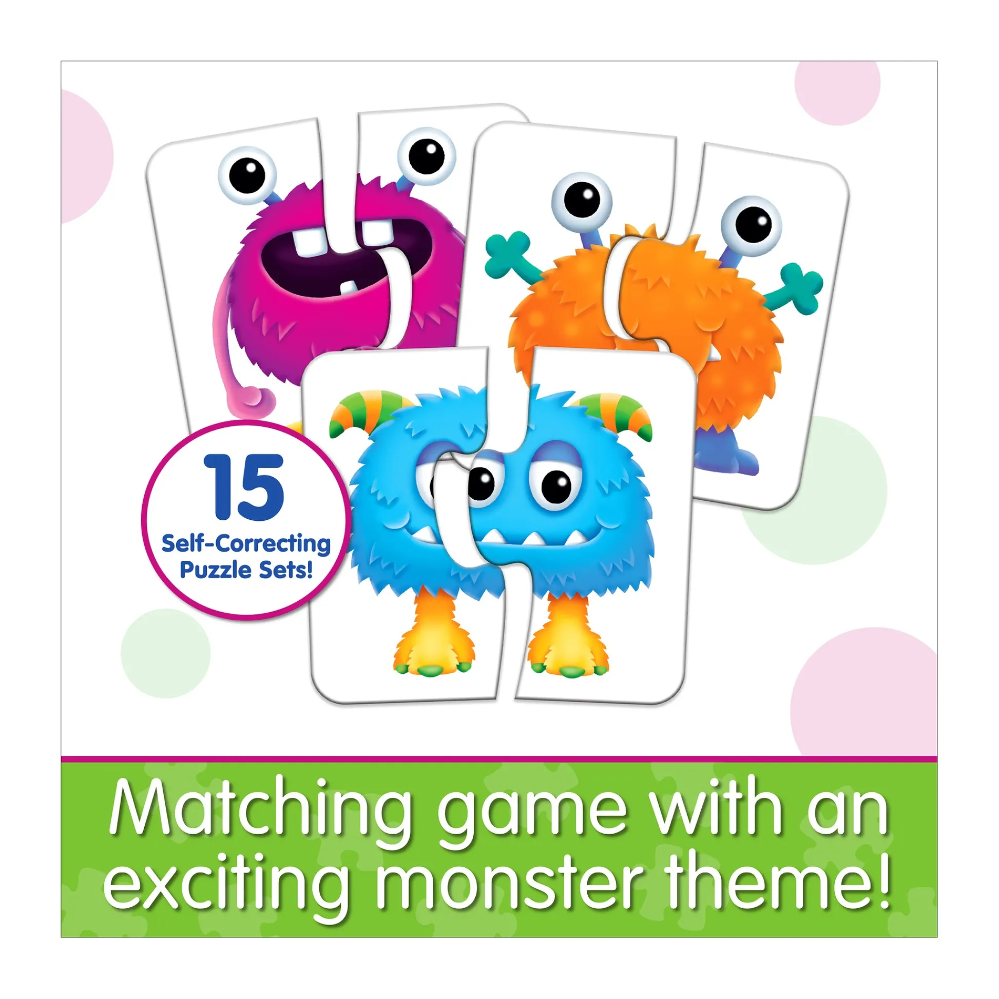 AreYouGame My First Match It! - Monster Match - Colorful Puzzle Game* Toddler & Preschool Games & Puzzles|Puzzles
