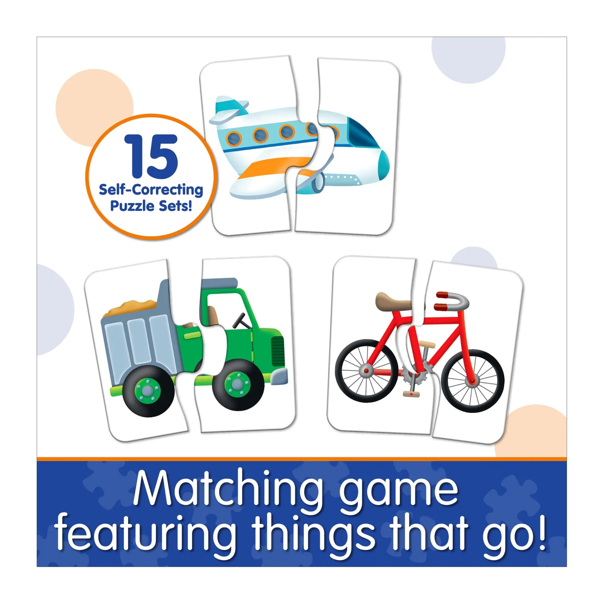 AreYouGame My First Match It! - Things That Go - Vibrant Puzzle Game* Toddler & Preschool Games & Puzzles|Puzzles