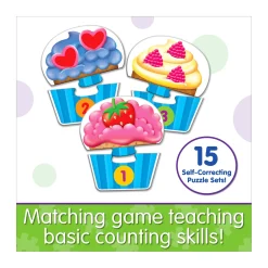 AreYouGame My First Match It! Counting Cupcakes - Early Math Learning Puzzle* Puzzles|Preschool Education Toys & Activities
