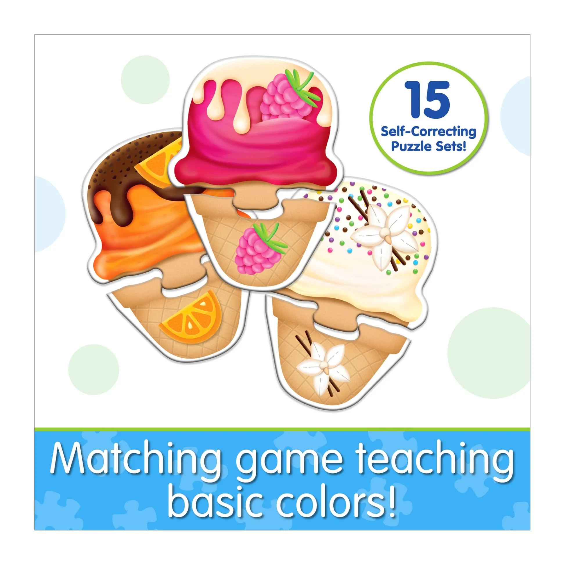 AreYouGame My First Match It! Ice Cream Colors - Learning Puzzle Game* Toddler & Preschool Games & Puzzles|Puzzles