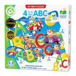 AreYouGame My First Puzzles - ABC Animal Adventure 4-Pack Set* Toddler & Preschool Games & Puzzles|Puzzles