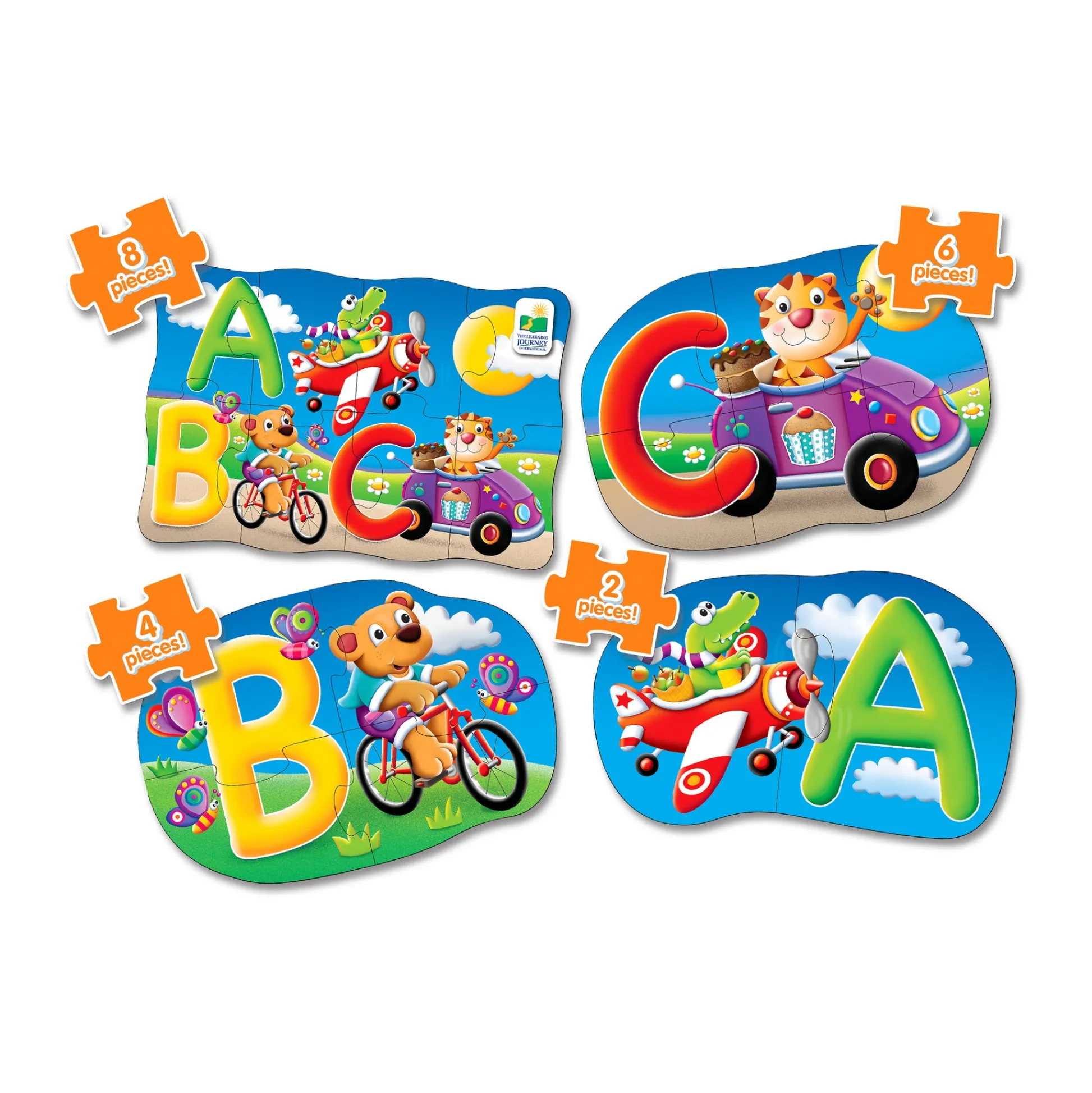 AreYouGame My First Puzzles - ABC Animal Adventure 4-Pack Set* Toddler & Preschool Games & Puzzles|Puzzles