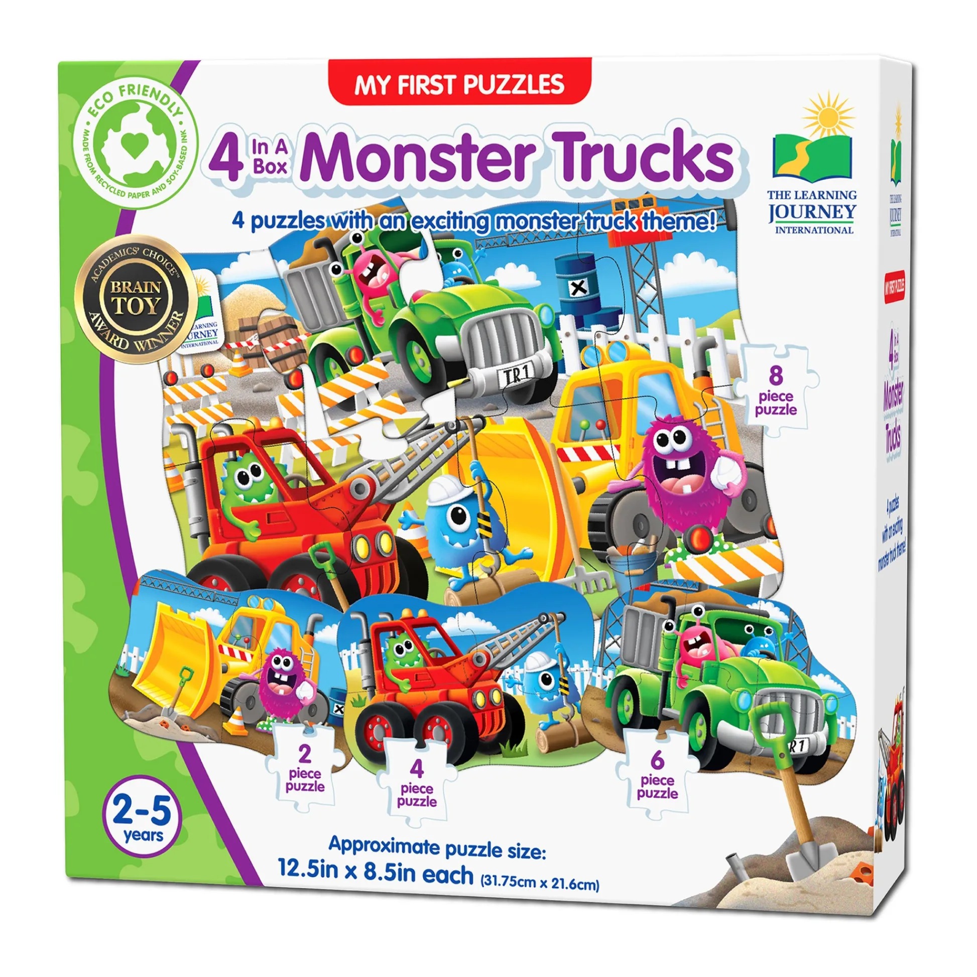 AreYouGame My First Puzzles - Monster Trucks 4-Pack Puzzle Set* Puzzles