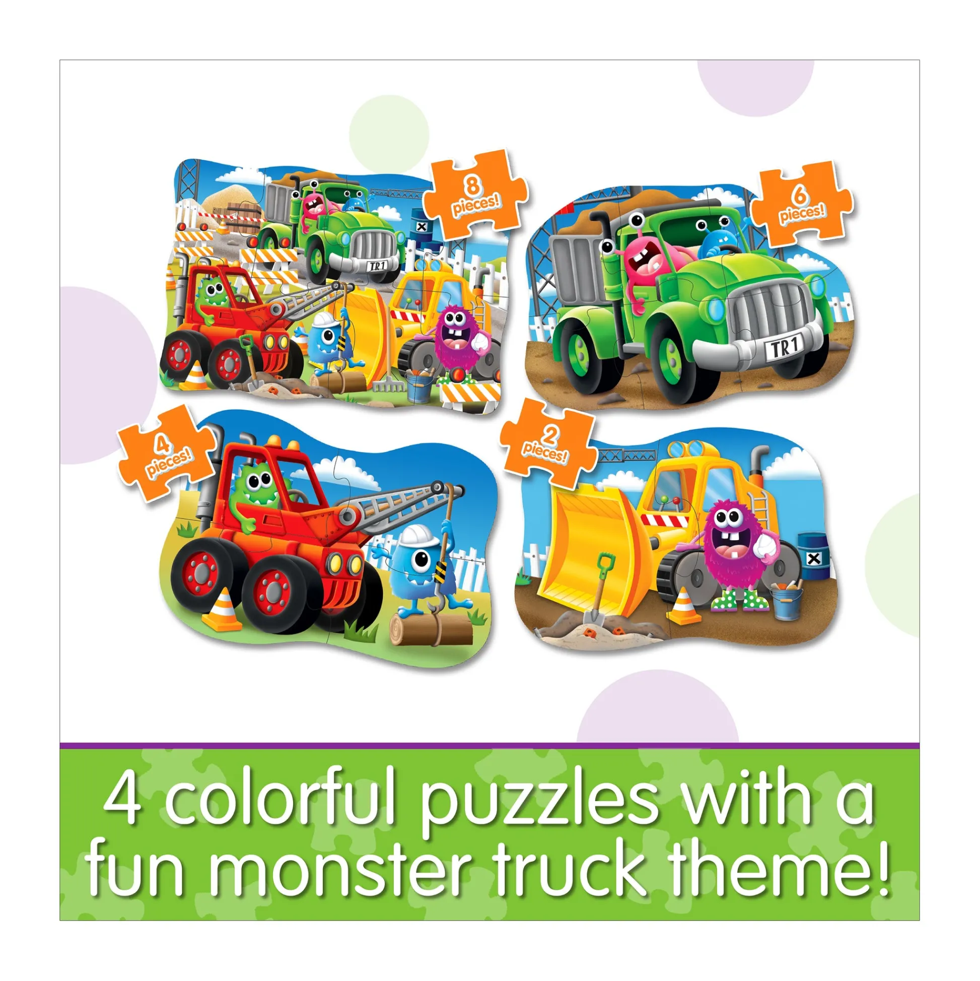 AreYouGame My First Puzzles - Monster Trucks 4-Pack Puzzle Set* Puzzles