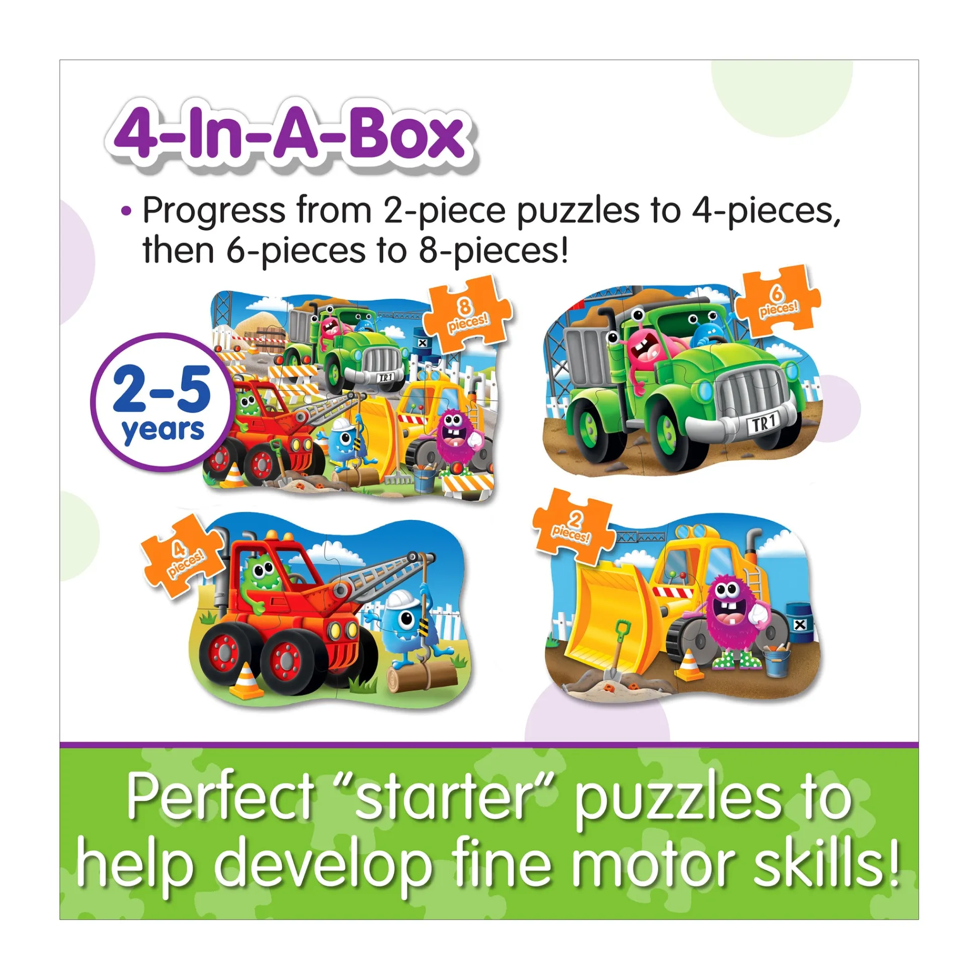 AreYouGame My First Puzzles - Monster Trucks 4-Pack Puzzle Set* Puzzles