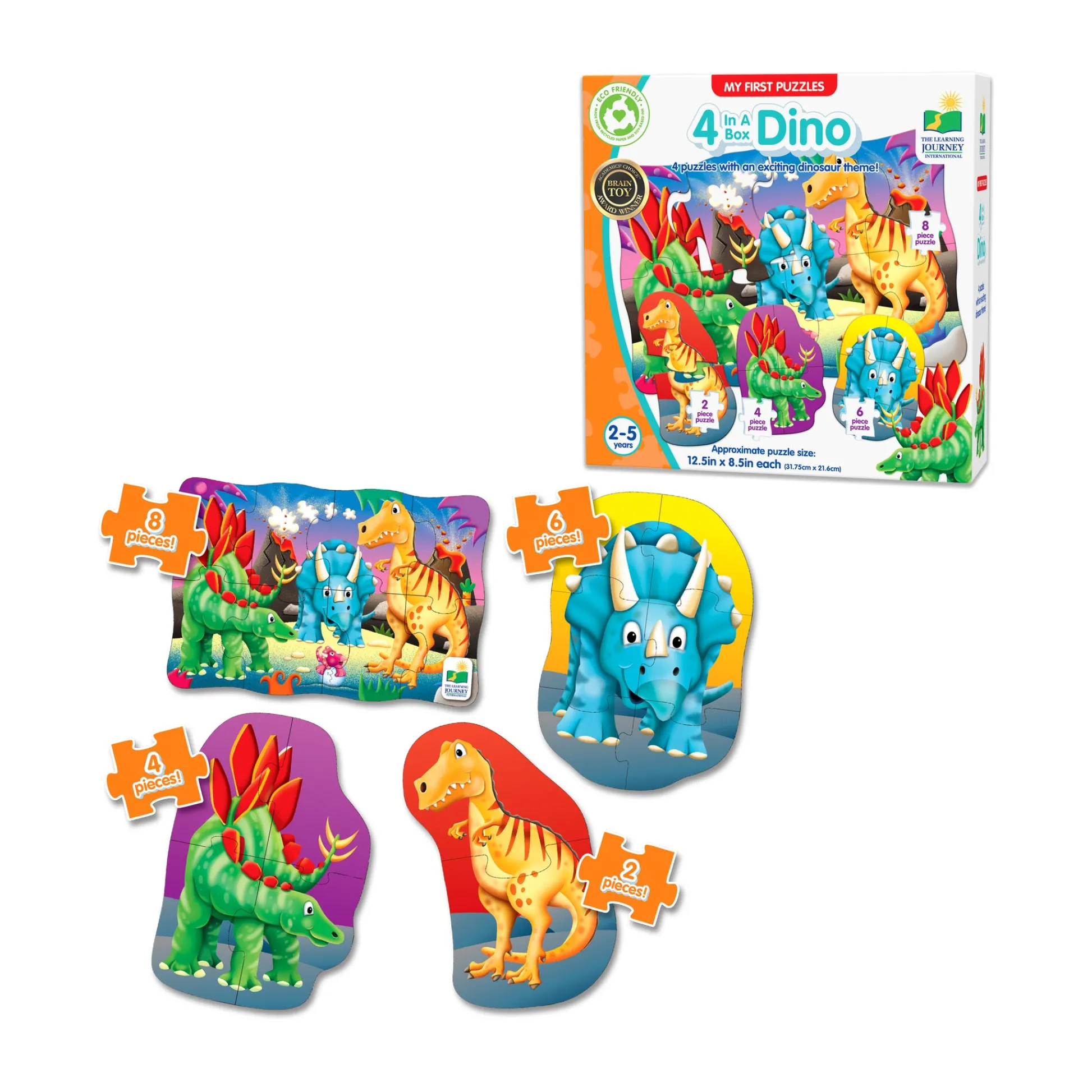AreYouGame My First Puzzles Dino Adventure 4-in-1 Puzzle Set* Puzzles