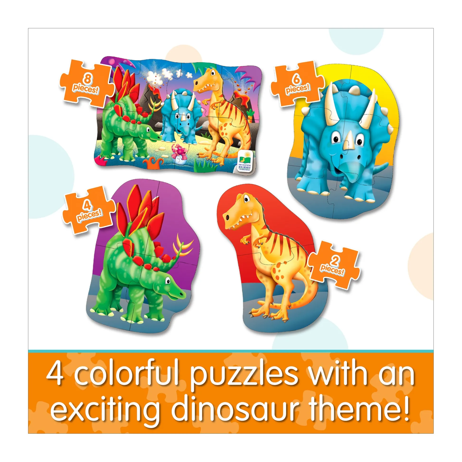 AreYouGame My First Puzzles Dino Adventure 4-in-1 Puzzle Set* Puzzles