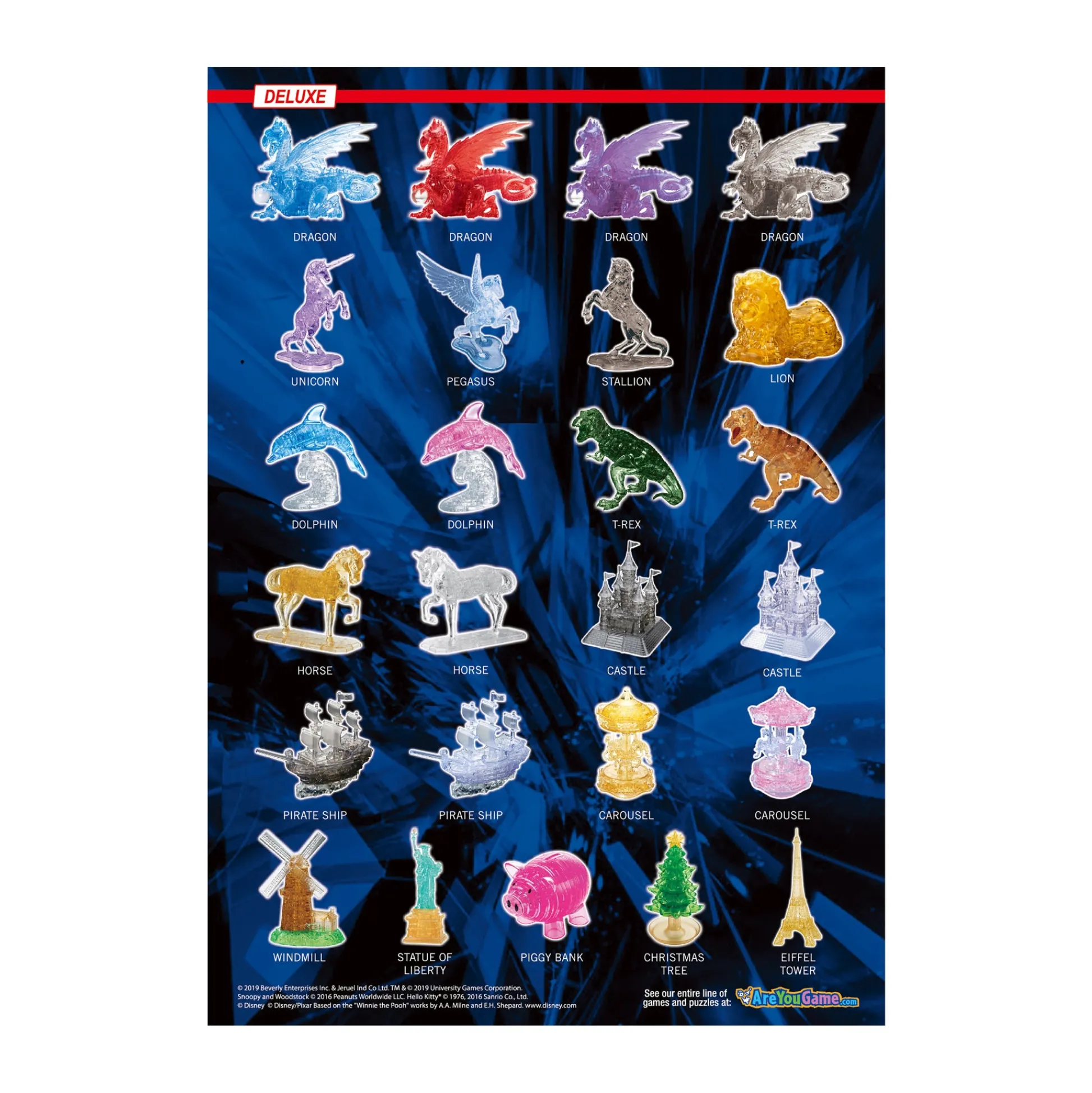 AreYouGame Mystical Black Bird 3D Crystal Puzzle - Enchanting 48 Pieces* Puzzles