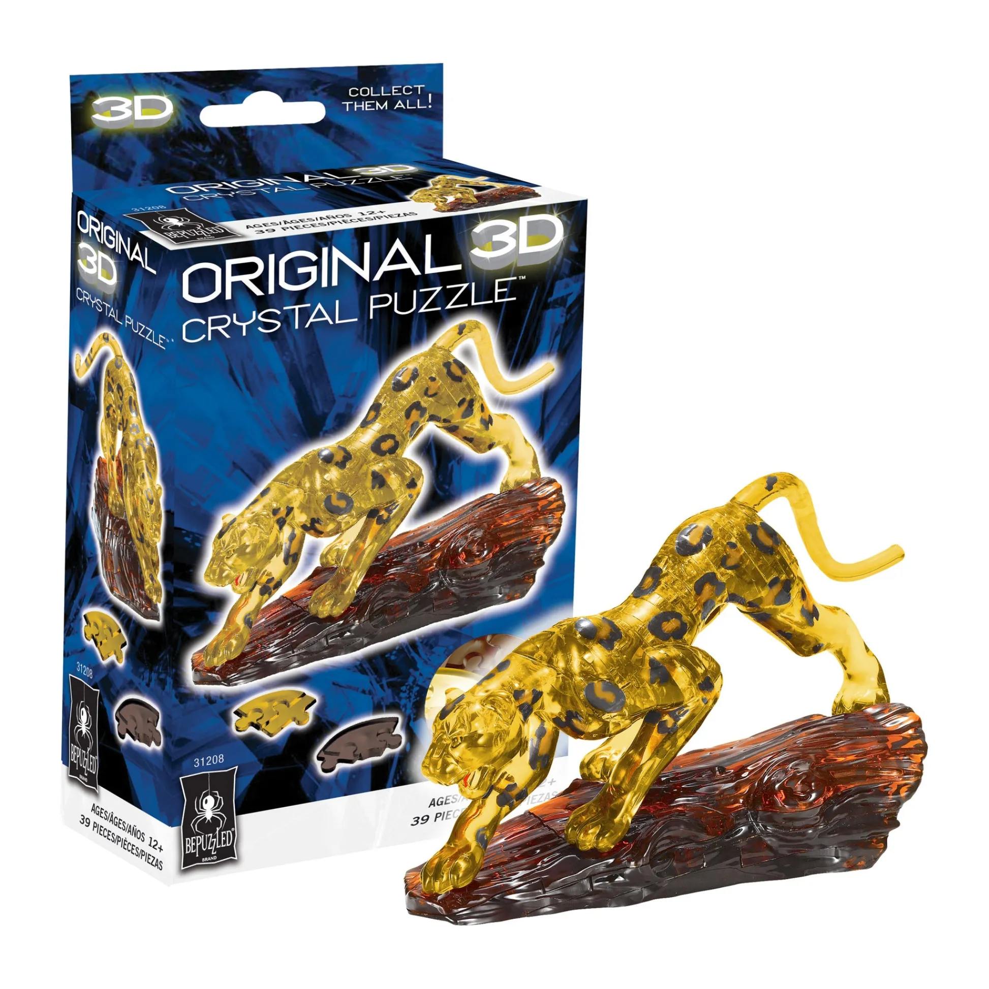 AreYouGame Mystical Leopard 3D Crystal Puzzle - 39 Pcs* Puzzles