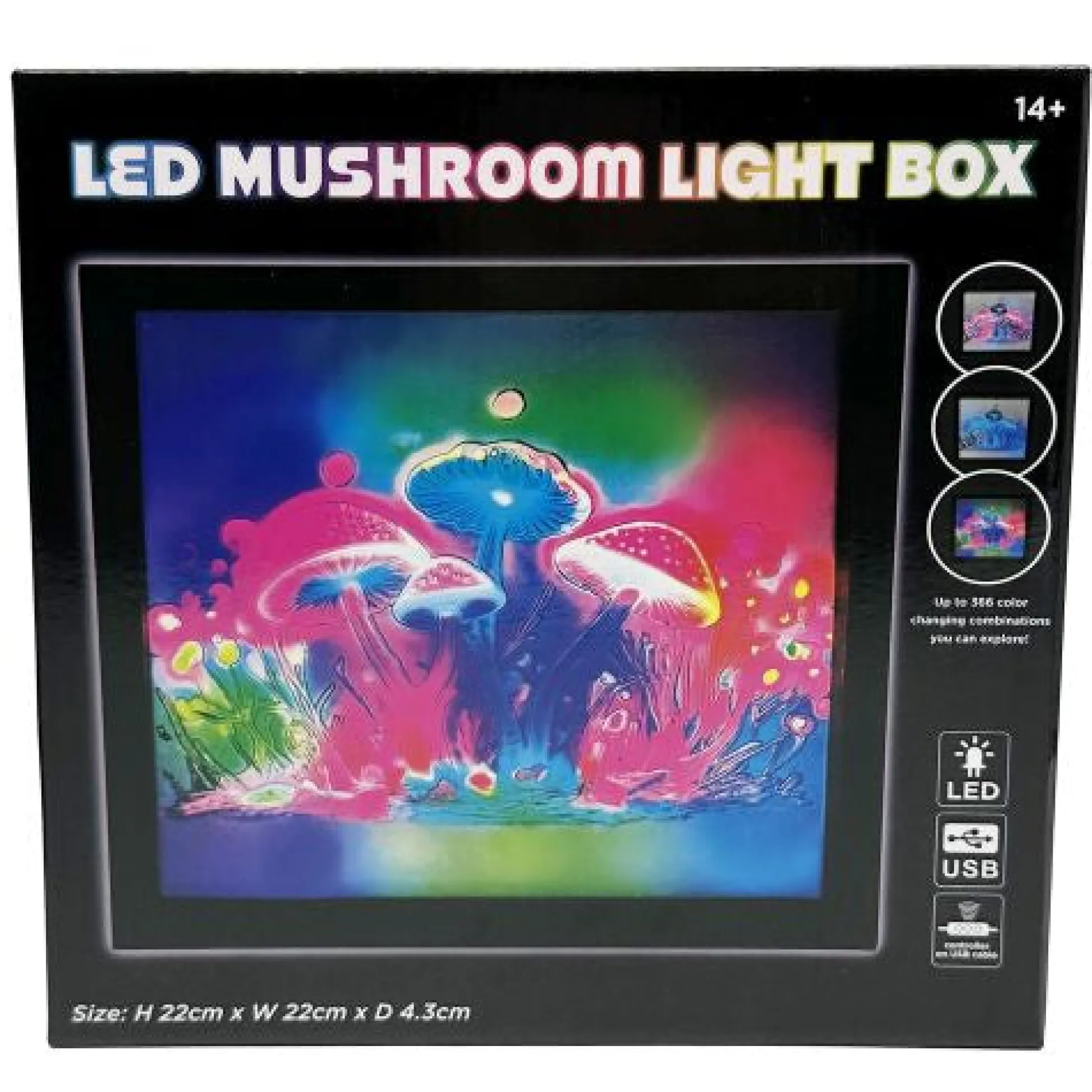 Calendar Holdings, LLC Mystical Mushroom Flowing Light Box - USB-Powered Neon Glow* Electronics