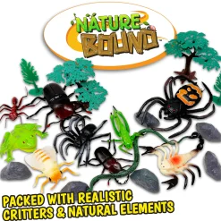 Flat River Group Nature Bound Critter Wonderland Bucket - 21pc Explore & Learn Set* Animal Figures|Dress Up