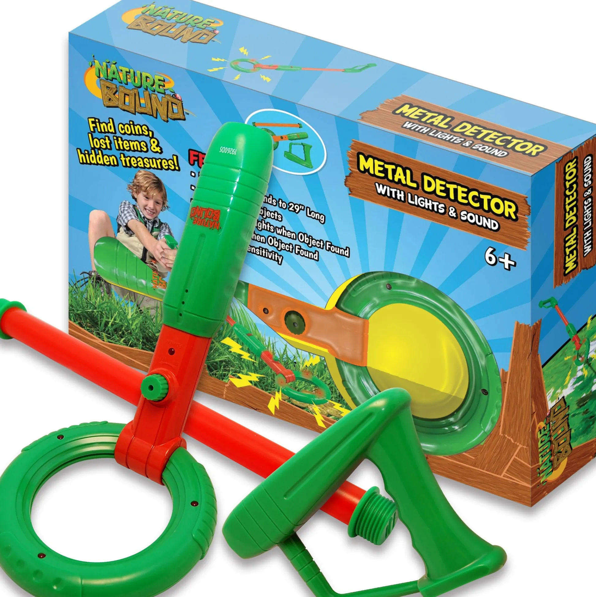 Flat River Group Nature Bound Green-Orange Treasure Finder Metal Detector for Kids* Science & Discovery