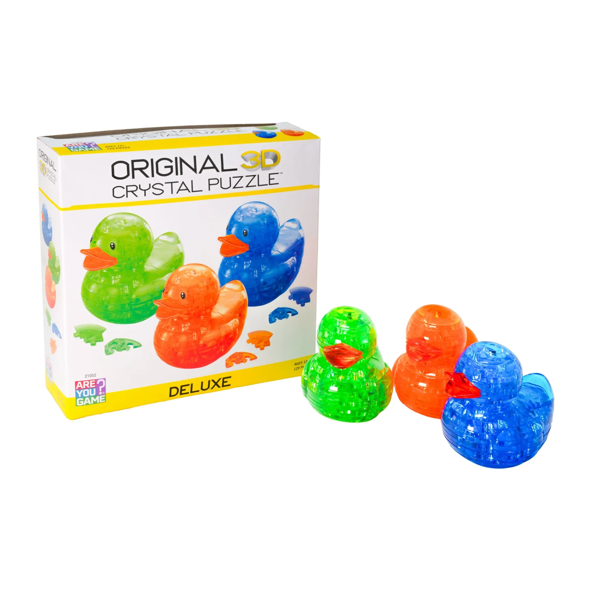 AreYouGame Neon Blast 3D Crystal Puzzle - Deluxe Rubber Ducks Trio* Puzzles