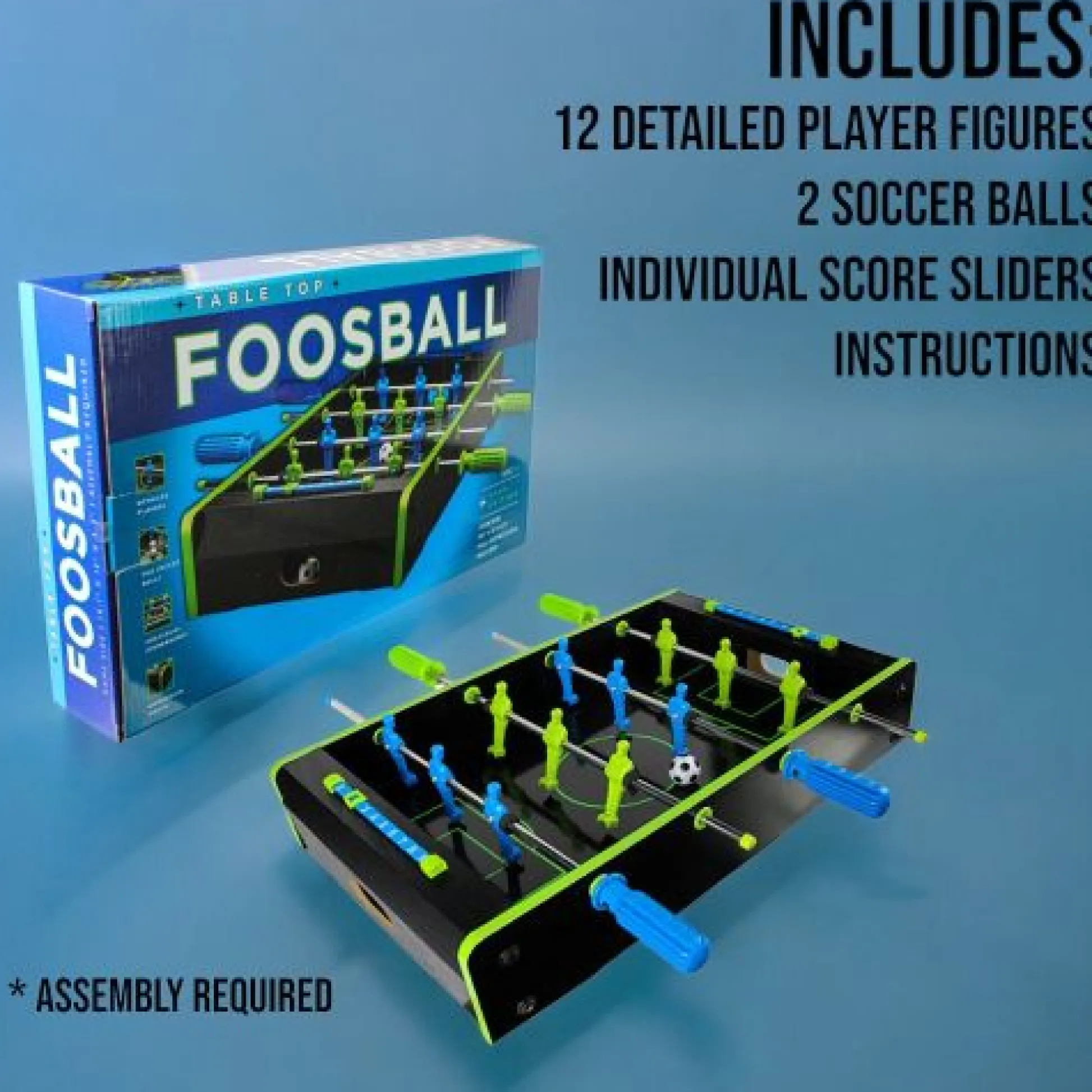 Calendar Holdings, LLC Neon Foosball Tabletop Game - Compact & Colorful Kickoff* Role-Playing Games|Board Games