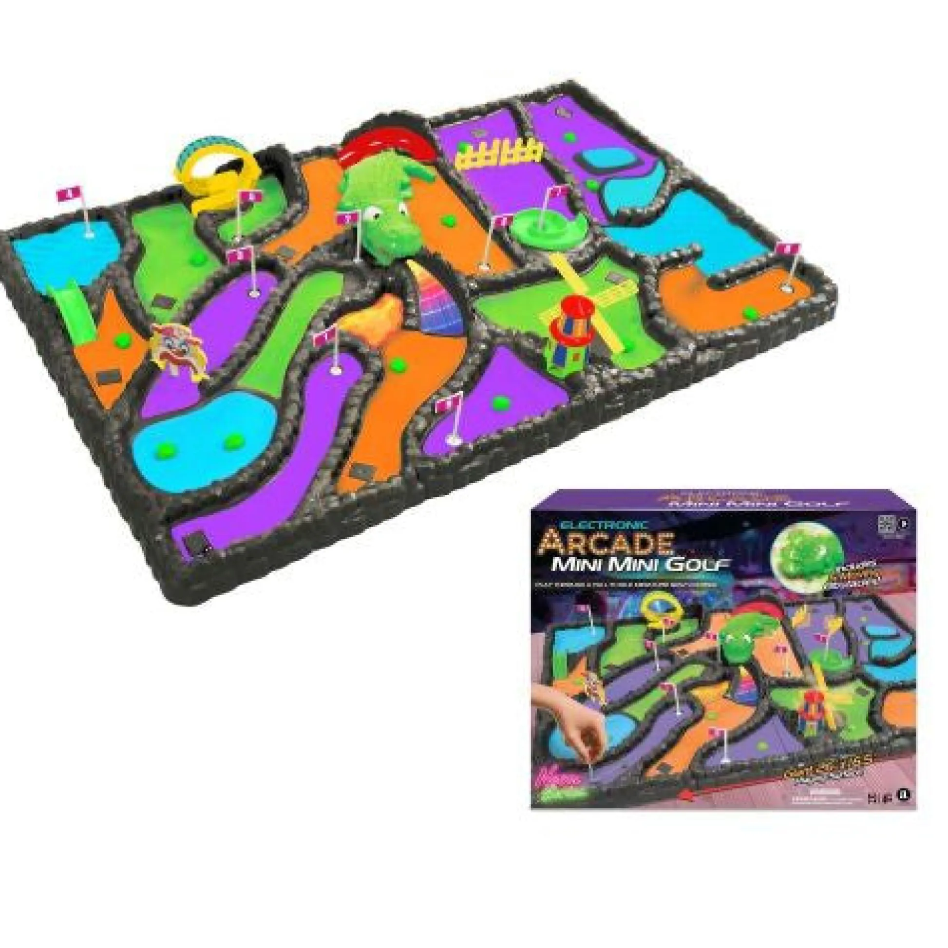 Calendar Holdings, LLC Neon Series Electronic Arcade Mini Golf Game Set* Family & Entertainments Games