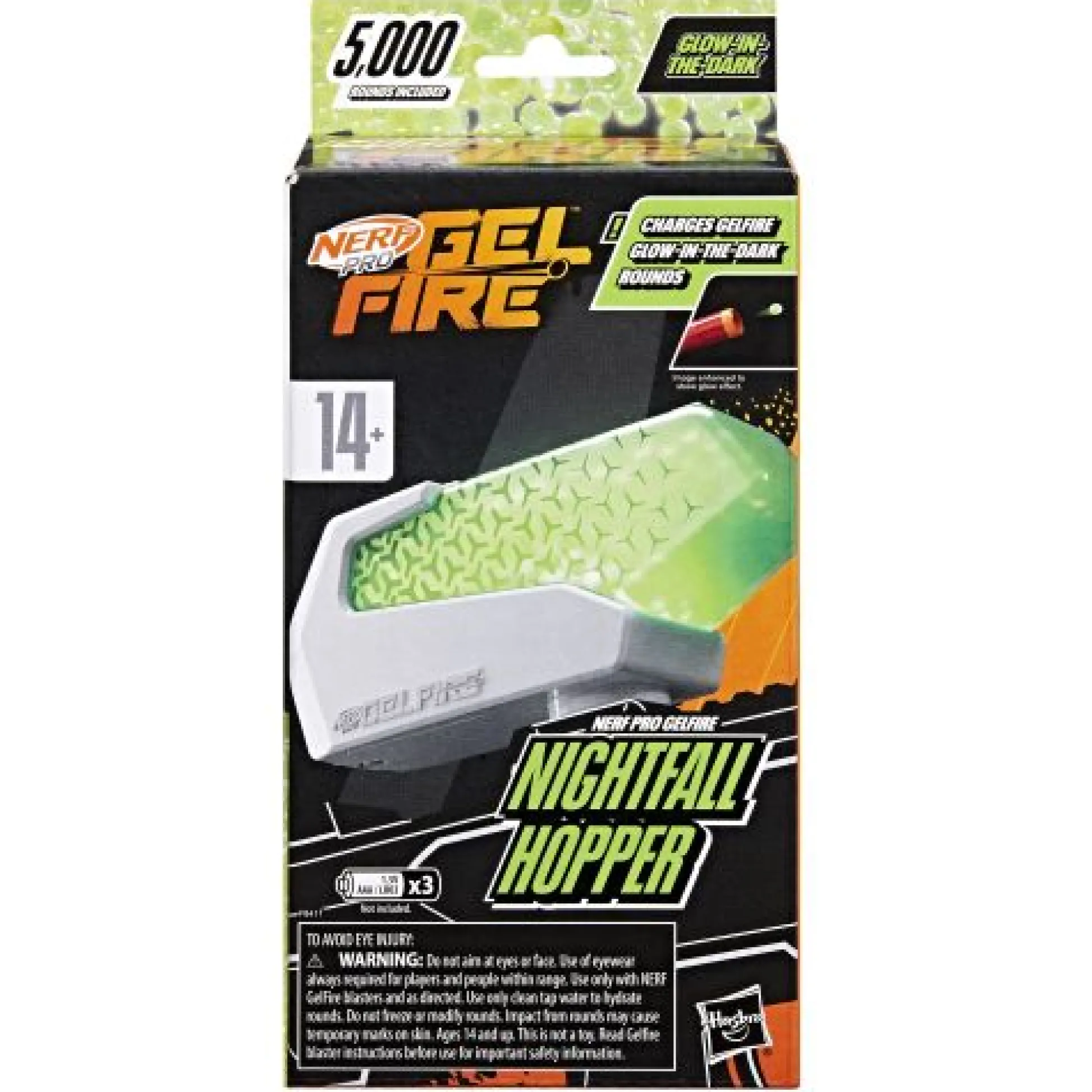 Calendar Holdings, LLC Nerf Gelfire Nightfall Hopper with Glow-in-the-Dark Tracer Rounds* Nerf & Toy Blasters|Nerf & Toy Blasters