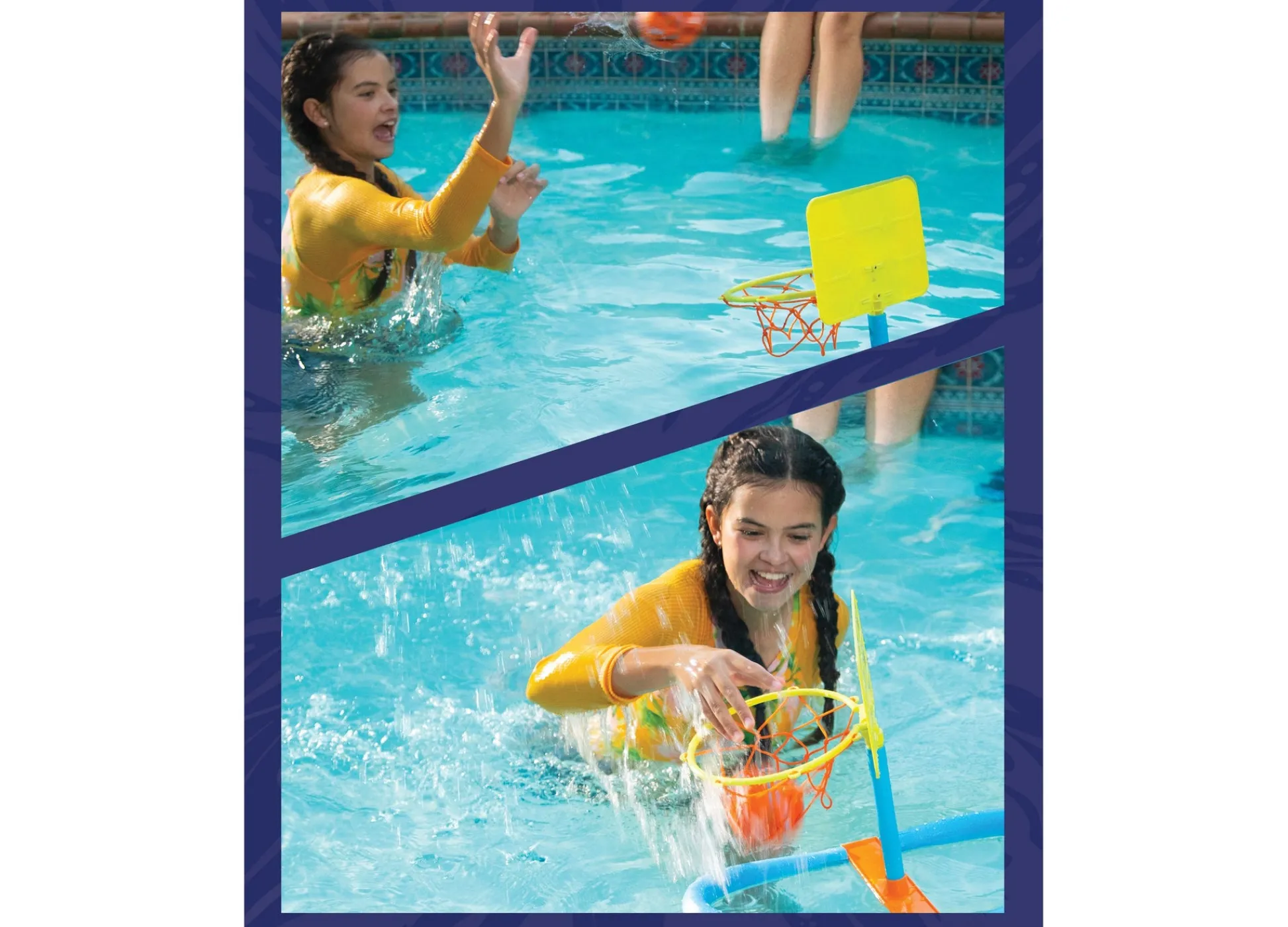 Macy's - Supplier Nerf Super Soaker Dunk It Pool Hoops Set - Inflatable Basketball Game for Poolside Fun* Swimming Pools & Water Toys