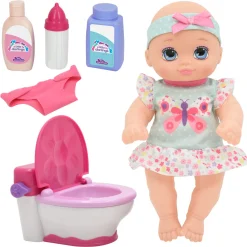 Flat River Group New Adventures Little Darlings - It's My Potty 10 Inch Doll with Chair* Social & Emotional Skills|Baby Dolls