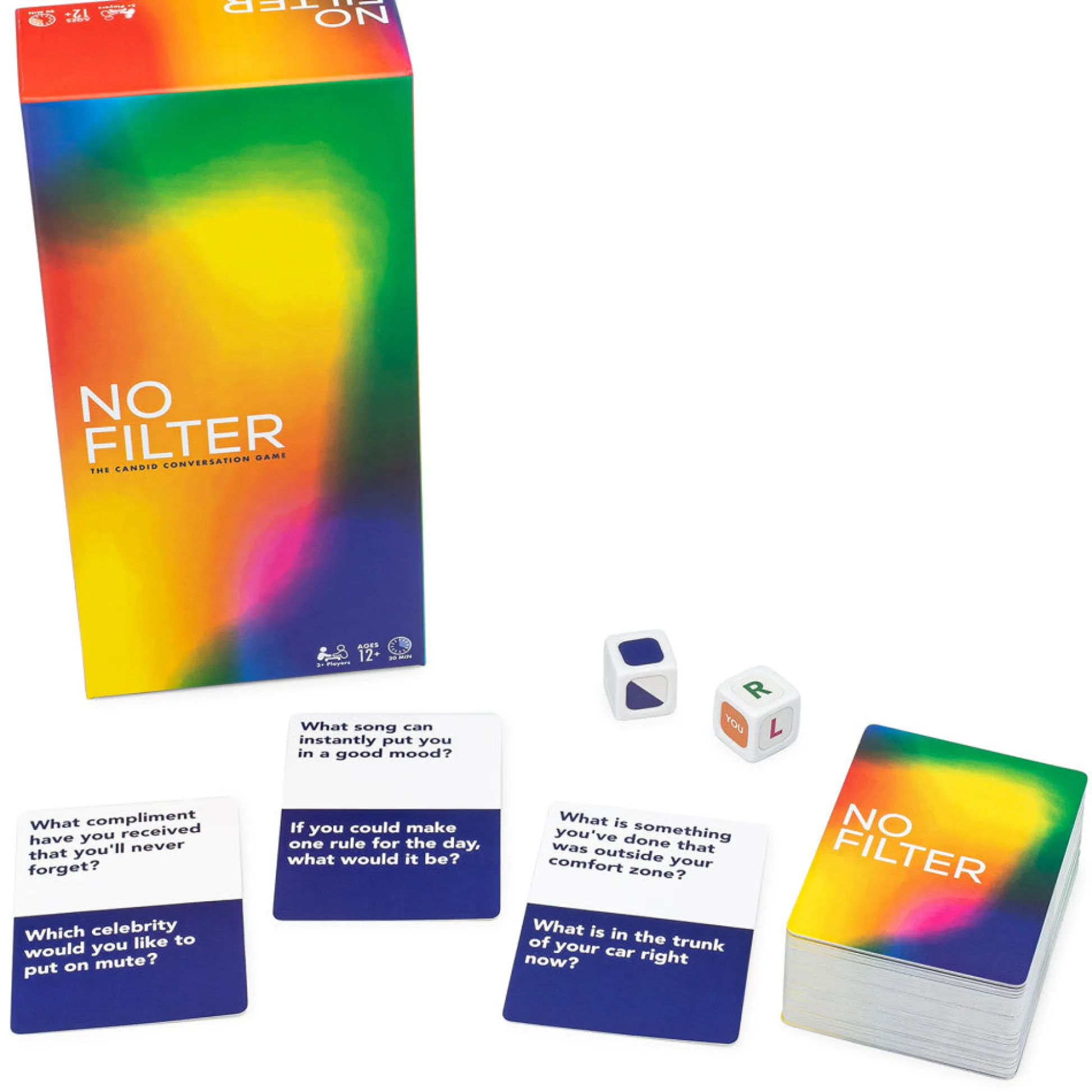 Flat River Group No Filter Candid Conversation Game by Big G Creative, 3+ Players, Ages 12+* Social & Emotional Skills|Family & Entertainments Games